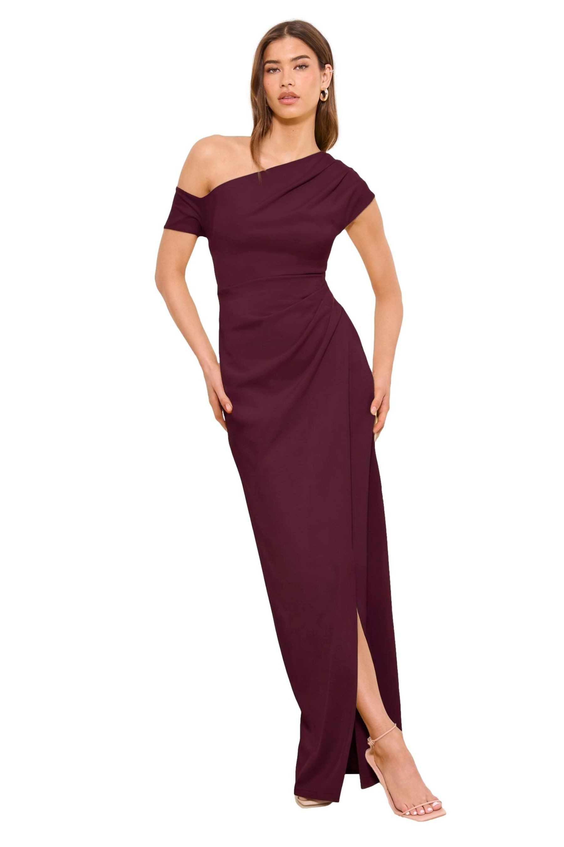 LIPSY Maxikleid Lipsy Maxikleid mit geraffter Taille, Petite (1-tlg)