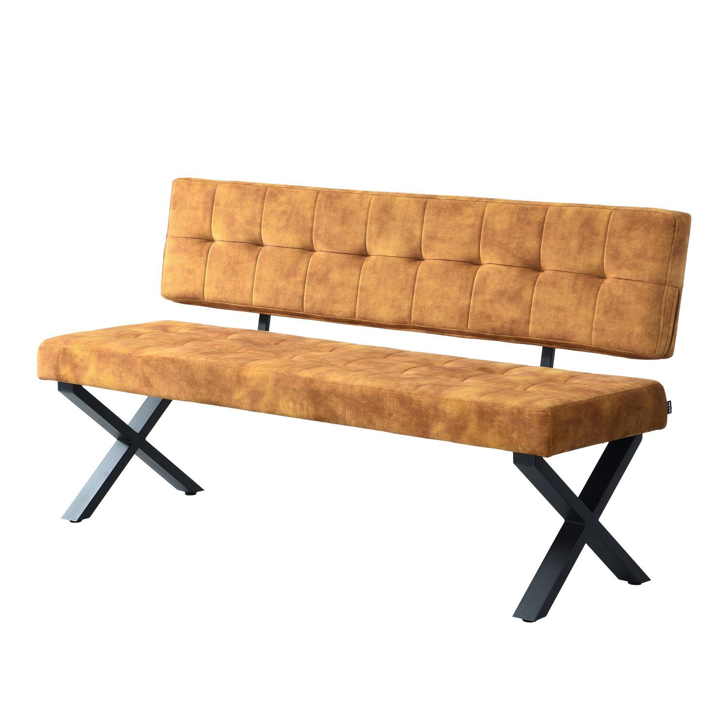 B&D home Essbank KAREN, Sitzbank Esszimmer Polsterbank, Schuhbank, Eckbank kombinierbar (1-St), mit/ohne Rückenlehne, in 100/120/140/160 cm, zu Eckbänken kombinierbar