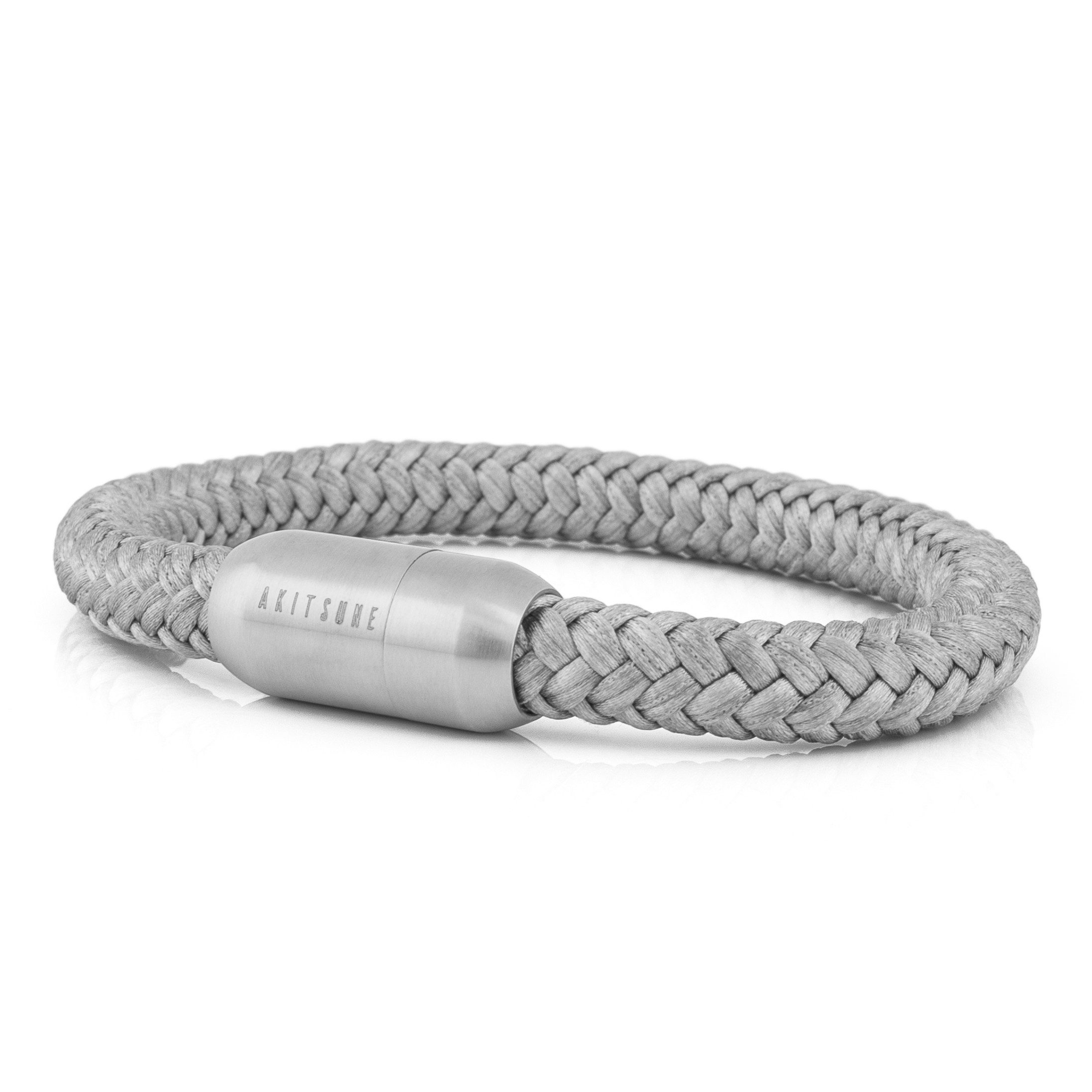 Armband Portus Segeltau-Armband Mattsilber - Grau 19cm