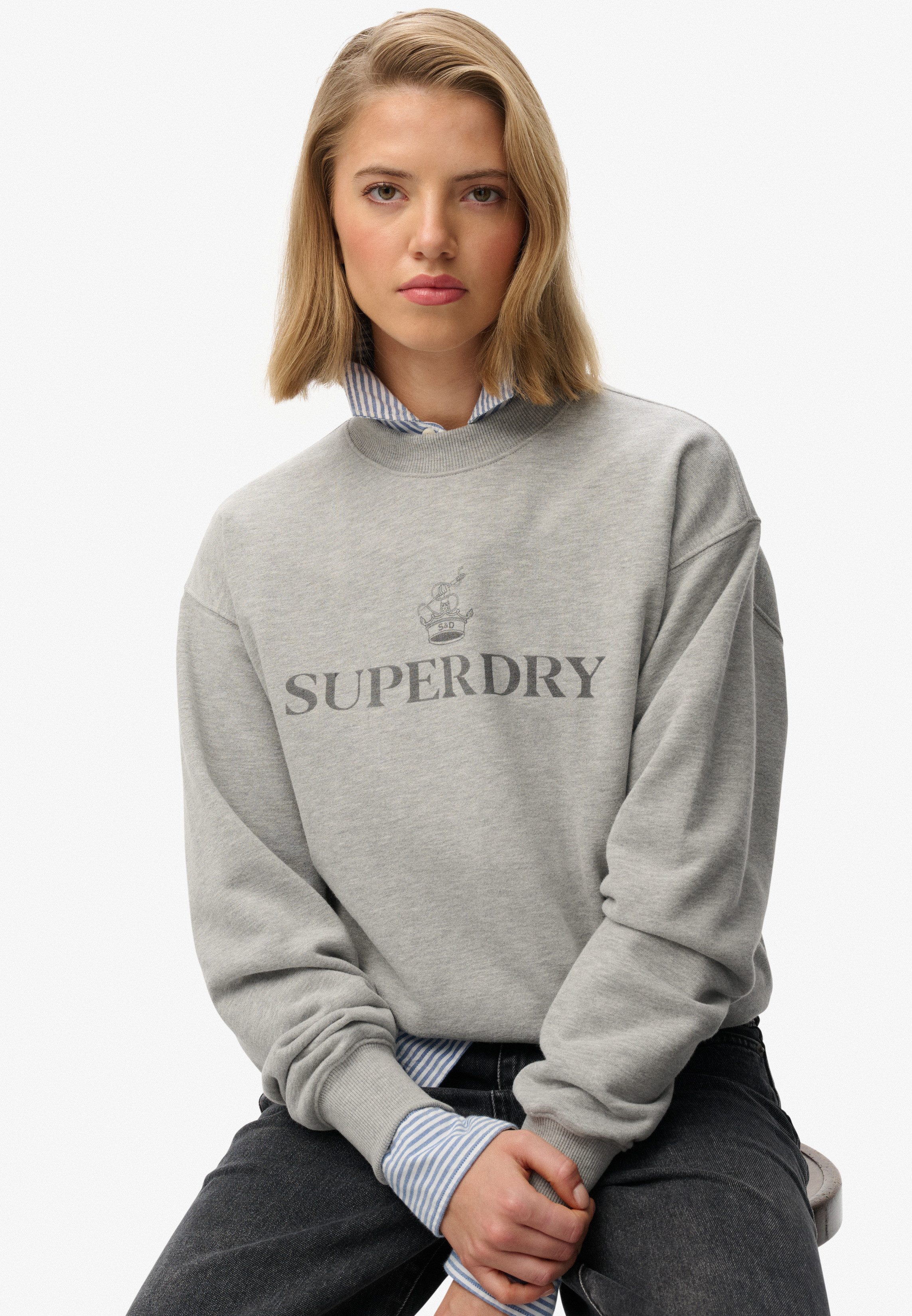 Superdry Sweatshirt BRITISH DESIGN RELAXED CREW günstig online kaufen