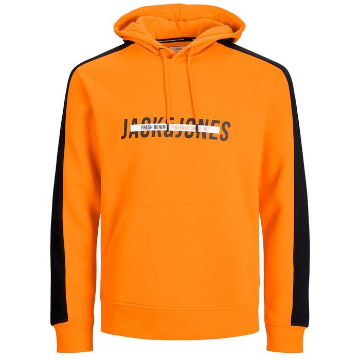 Jack & Jones Kapuzensweatshirt Übergrößen Colourblocking Kapuzen-Sweatshirt orange Jack&Jones