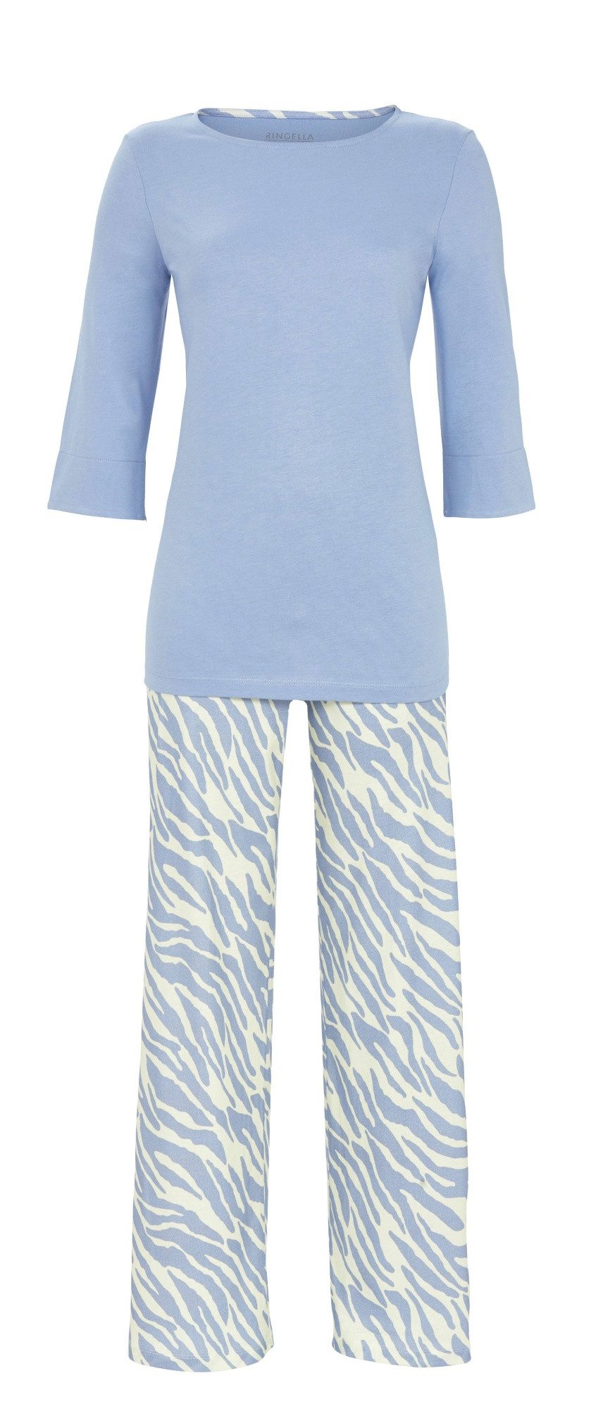 Ringella Pyjama - Schlafanzug, Oberteil mit 3/4 Arm und langer Marlene-Hose günstig online kaufen