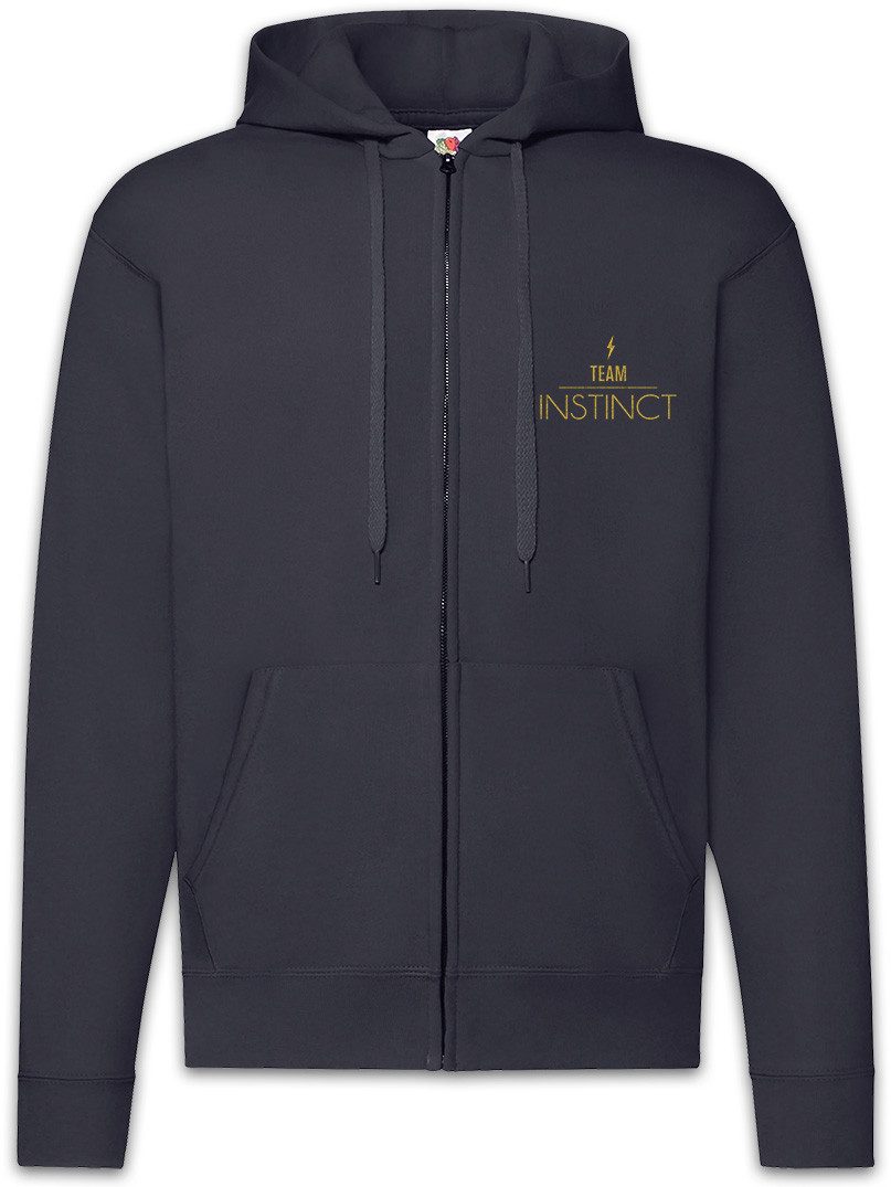 Sweatjacke Team Instinct Zipper Hoodie Fun Geek Nerd Instinkt Teamplayer Gamer