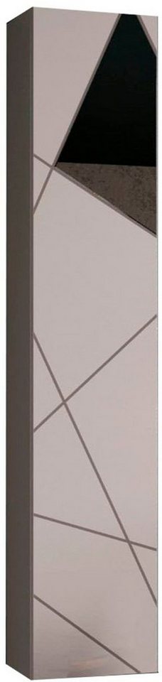 cm, Spiegel u. 1 Hängeschrank Vittoria 138 cm, Siebdruck Breite mit Tür, welltime Höhe Front 25