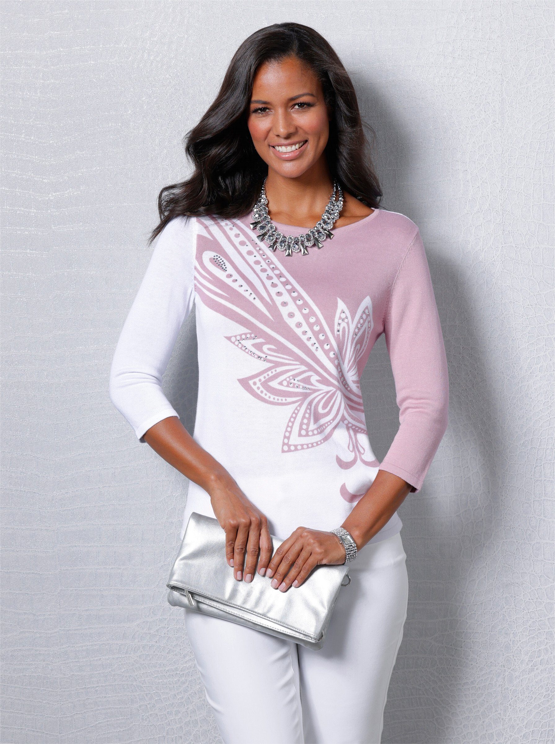 Witt Strickpullover Pullover 3/4-Arm Jersey, Feinstrick