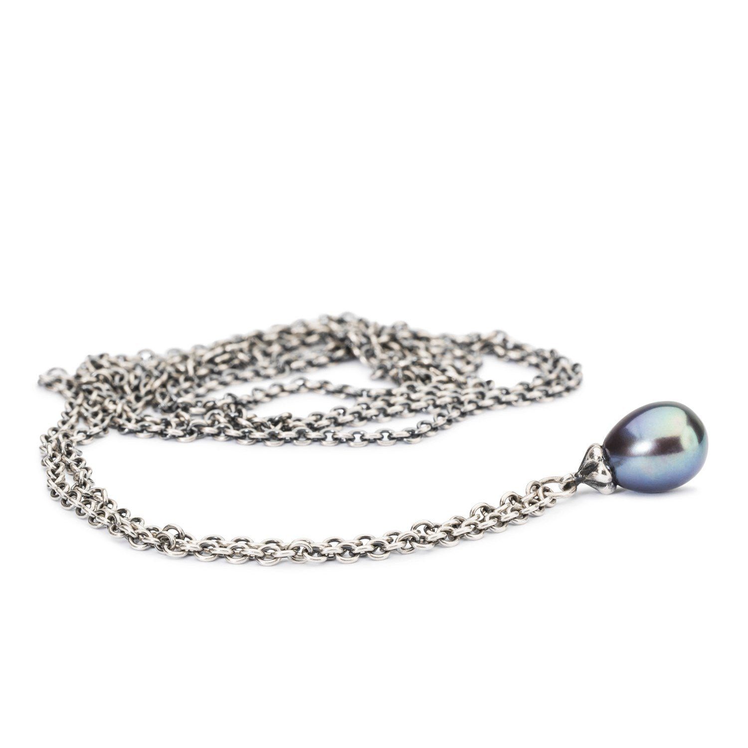Trollbeads Kette mit Anhänger Fantasy Halskette mit Pfauen Perle, TAGFA-00056