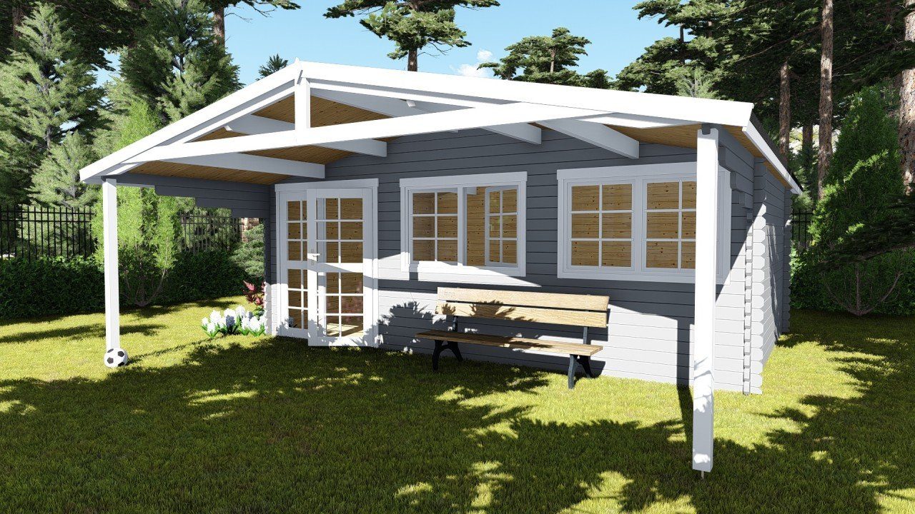 Finn Art Blockhaus Gartenhaus Norwegen 10 Holzhaus Blockbohlenhaus, BxT: 600x300 cm