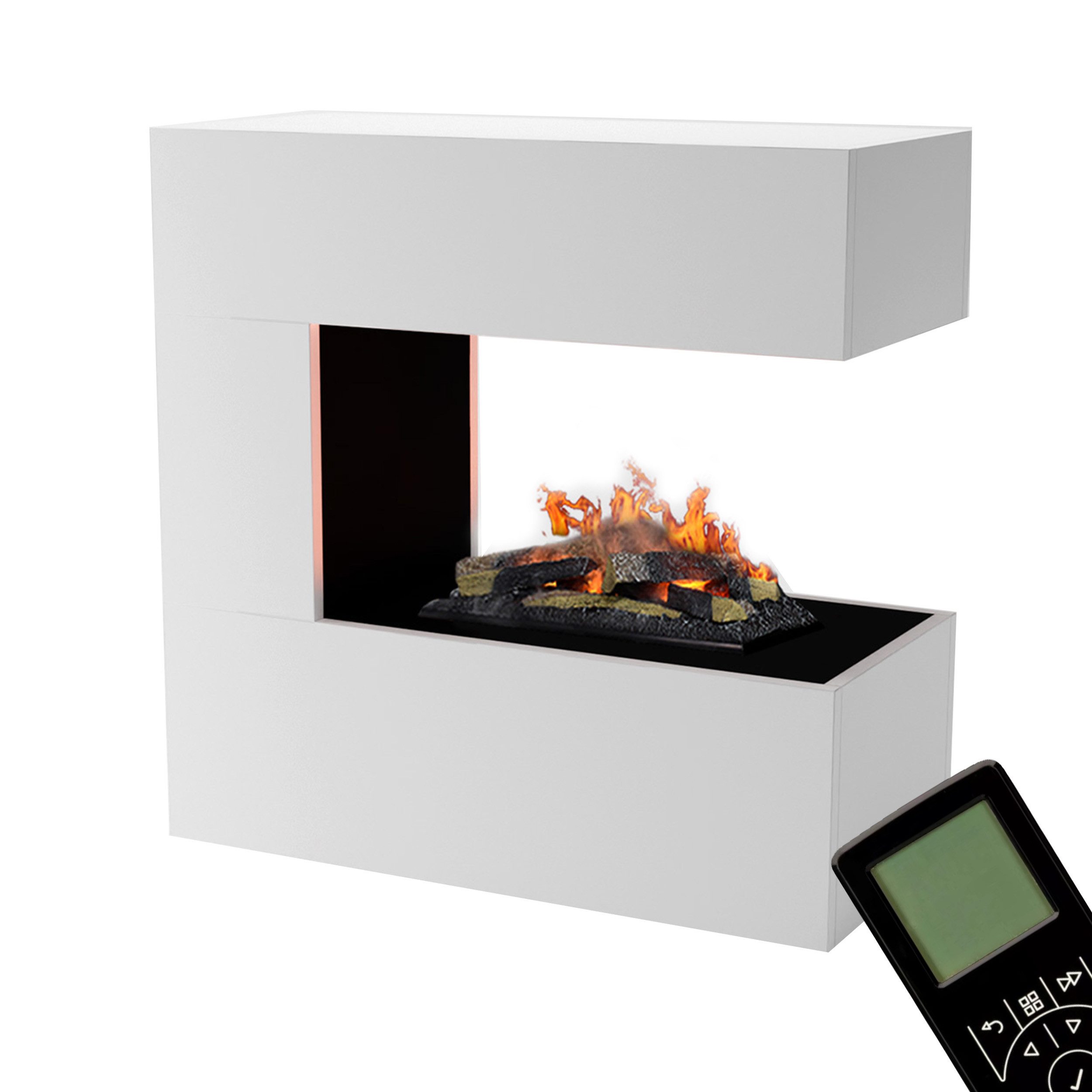 Kaminlicht Elektrokamin Room Divider Wasserdampf Kamin, Standkamin elektrisch, Elektrischer Kamin, Wasserdampfkamin mit 3D Feuer und Knisterfunktion