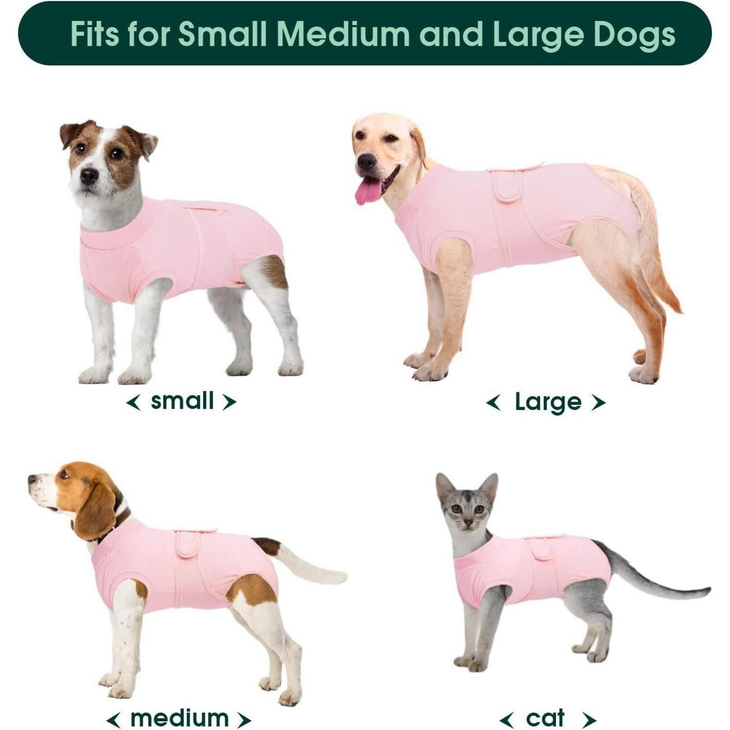 LuxusKollektion OP-Body Hundebody OP Kastration Anti Wundlecken Rüde Hündin L (1er Pack) Rosa