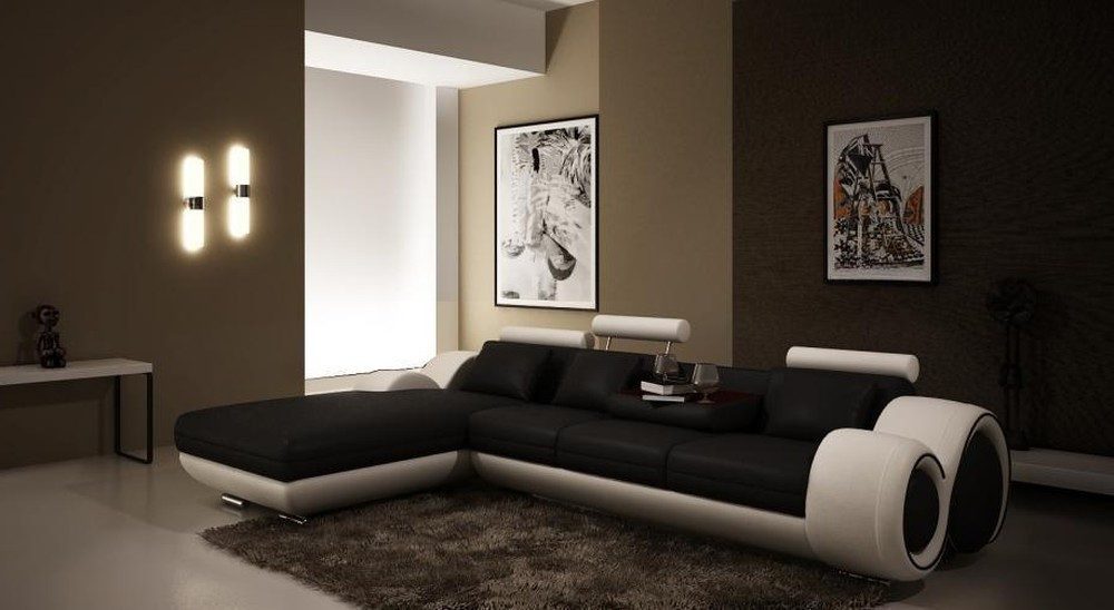 JVmoebel Ecksofa Eckcouch BERLIN aus italienischem Rindsleder mit Boxspring-Polsterung, Made in Europa