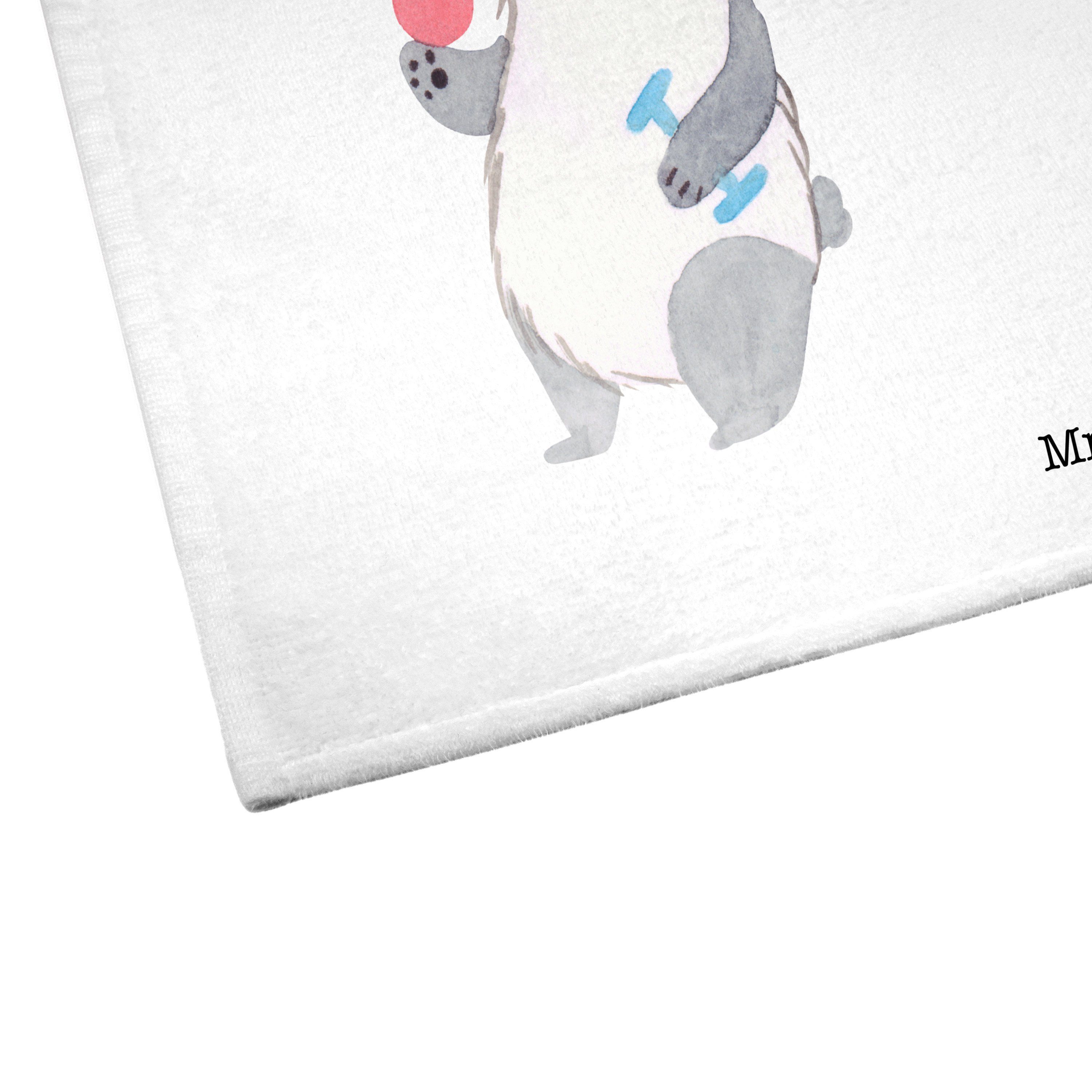 Mr. & Mrs. Handtuch, (1-St) Geschenk, - Ergotherapeutin - Weiß Leidenschaft Handtuch Panda aus B, Sport