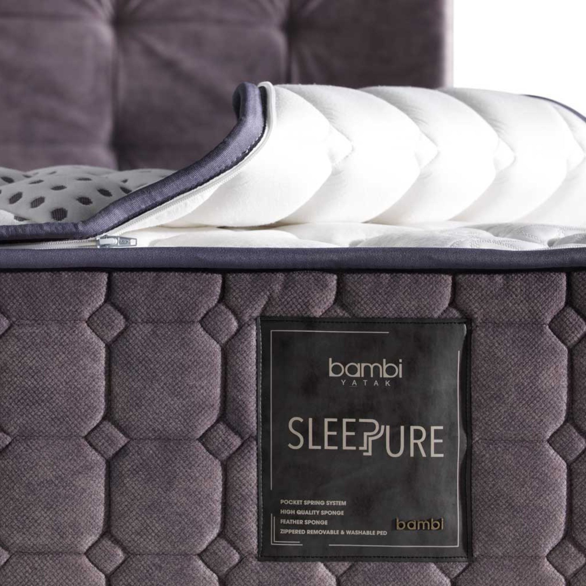 Taschenfederkernmatratze 8 Schichten Matratze 90x200 - 180x200 Reißverschlu günstig online kaufen