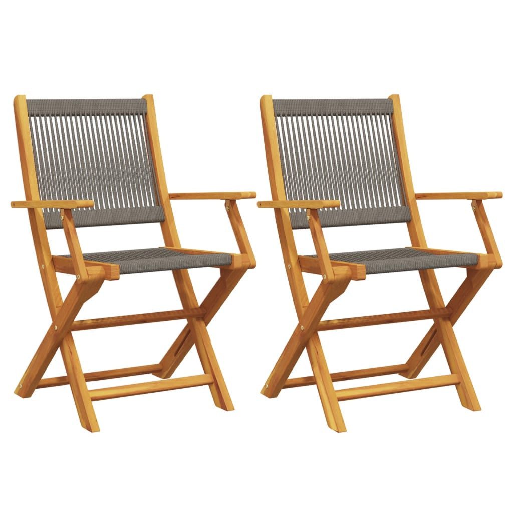 vidaXL Gartenstuhl Gartenstühle 2 Stk. Grau günstig online kaufen