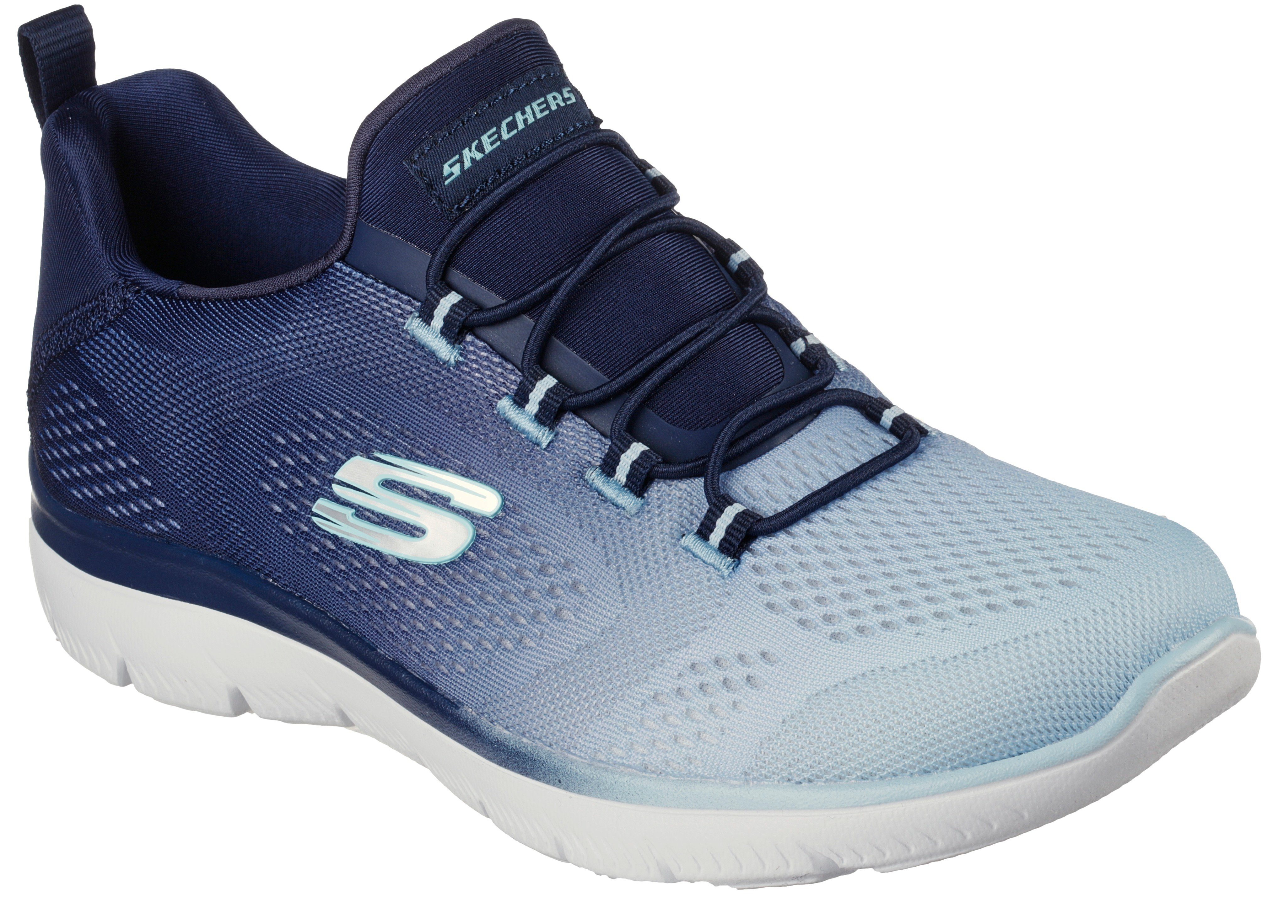 BRIGHT schönem Sneaker SUMMITS mit navy Skechers CHARMER Slip-On Farbverlauf