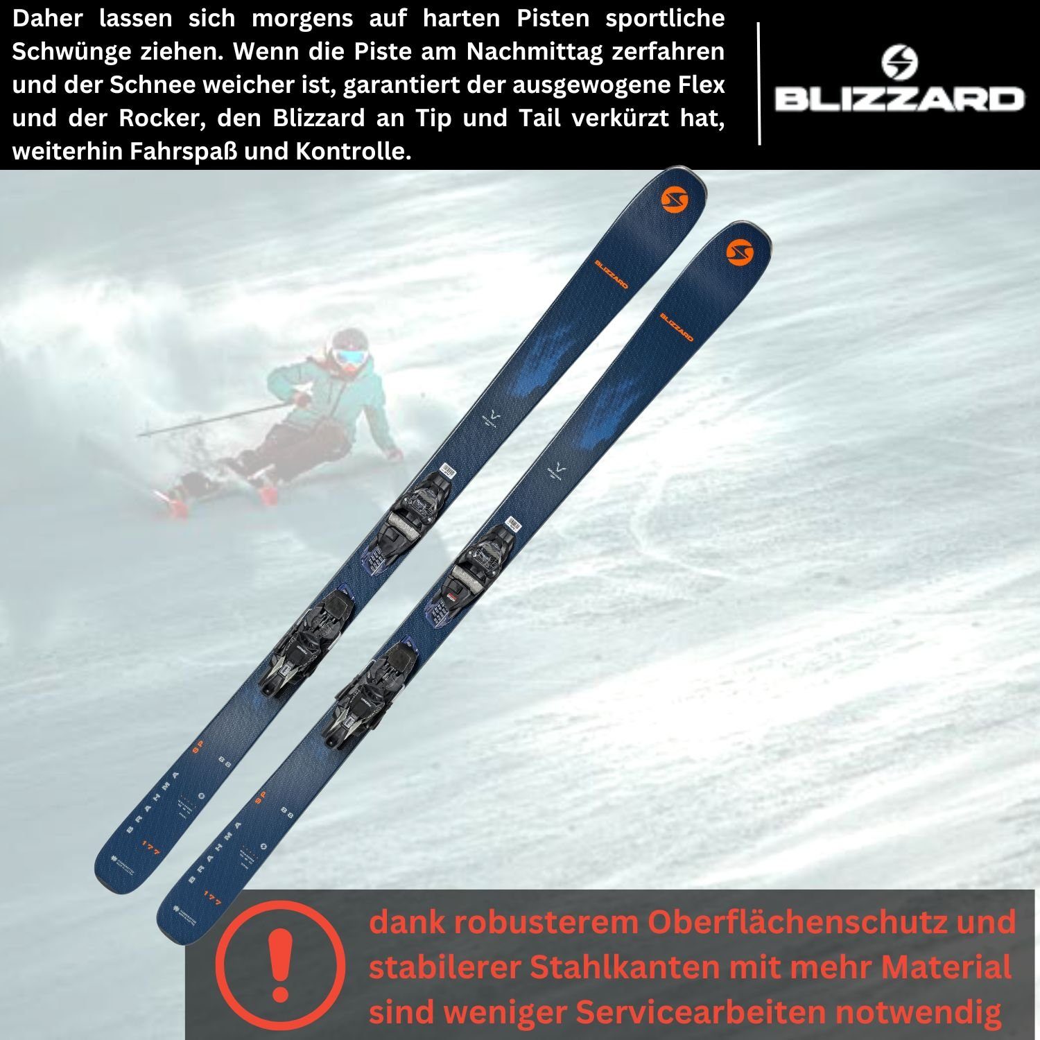 11 Camber BLIZZARD Marker Ski, Brahma 88 Rocker Blizzard Ski TCX + Z3-11 Bindung