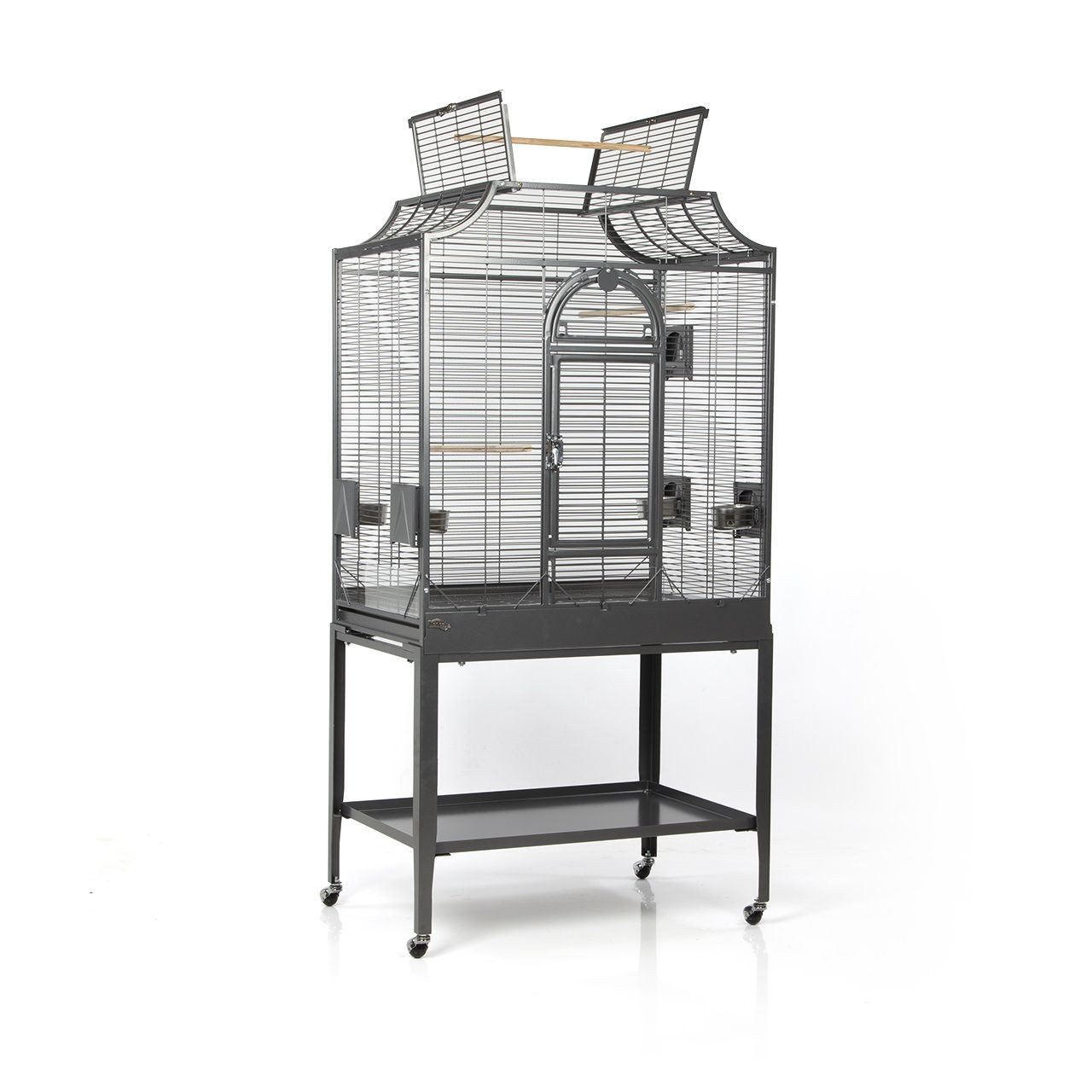 Montana Cages Vogelkäfig Madeira II - Antik, Käfig, Voliere für Sittiche waagerechte Verdrahtung & Anflugklappe