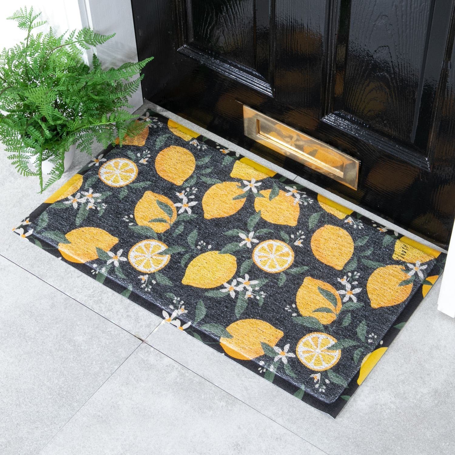 Artsy Mats Fußmatte Fußmatte mit Zitronenmuster für Innen & Außen (70 x 40 cm)