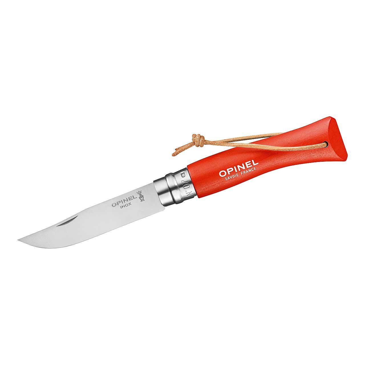 Sport Buchenholzgriff, Taschenmesser orange rostfrei COLORAMA Nr. 7 Opinel