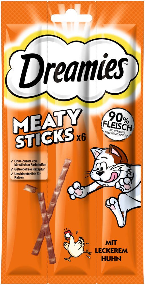 Dreamies DREAMIES™ Meaty Sticks Huhn 6 x 5g, für: Katze