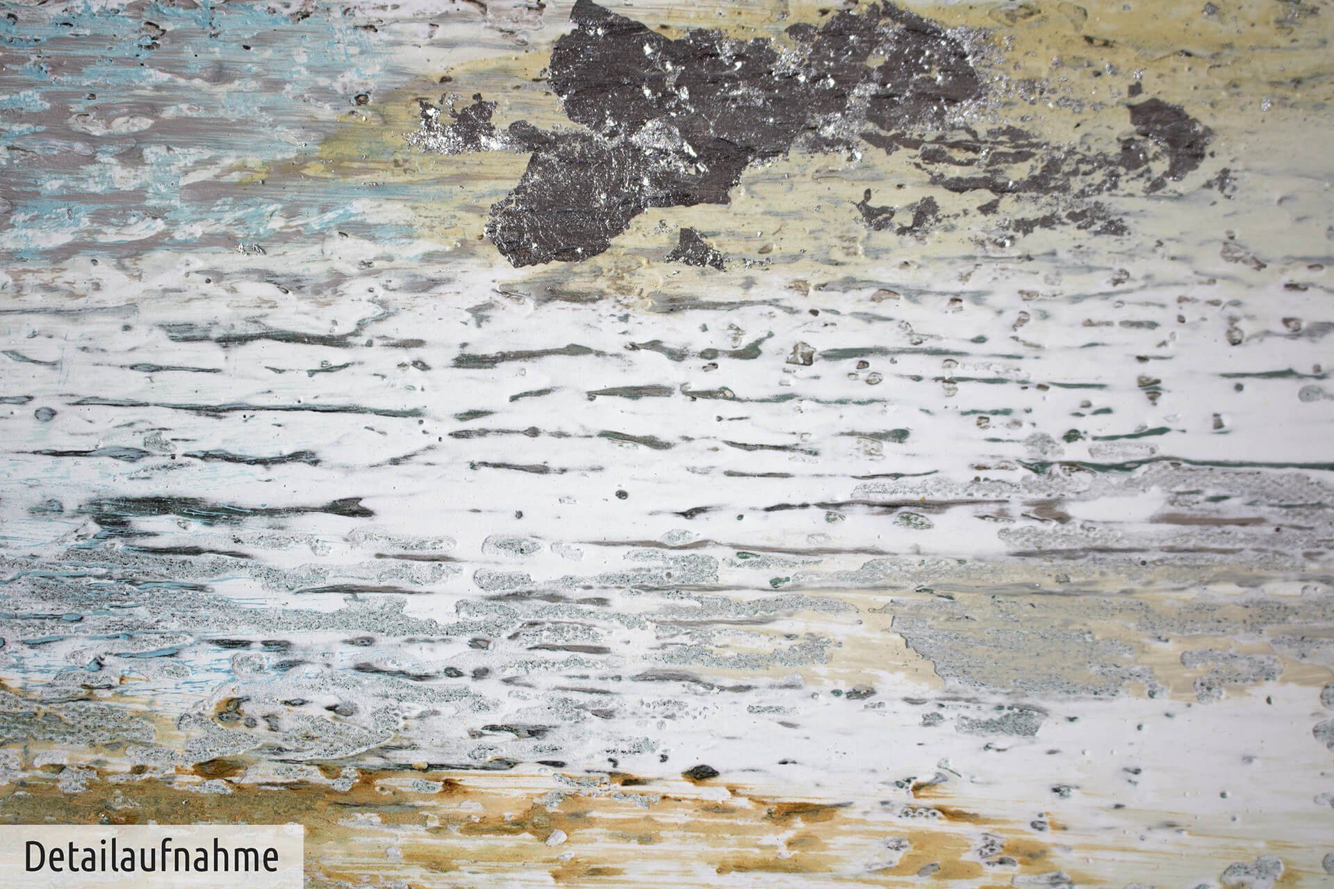 Wolkenmeer 120x80 Gemälde das HANDGEMALT KUNSTLOFT Wohnzimmer Wandbild Leinwandbild cm, 100% Durch