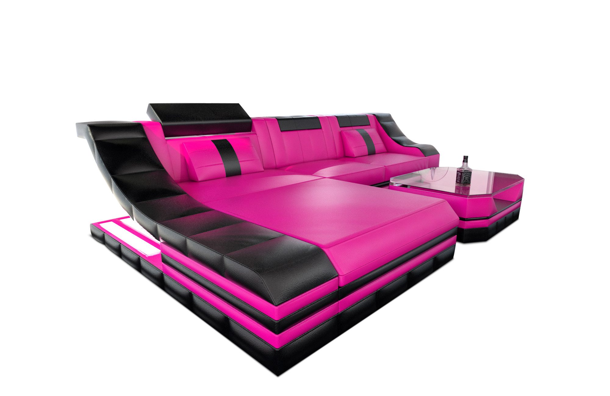 Sofa Dreams Ecksofa Ledersofa Turino Mini L Form, Designersofa