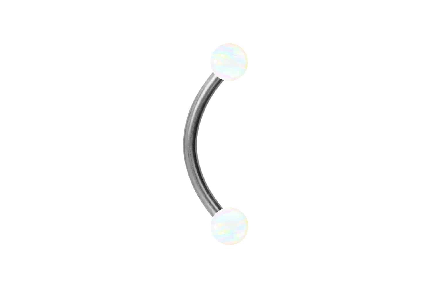 PIERCINGLINE Bauchnabelpiercing Chirurgenstahl Banane SYNTHETISCHE OPALE (Bananen, 1-tlg)