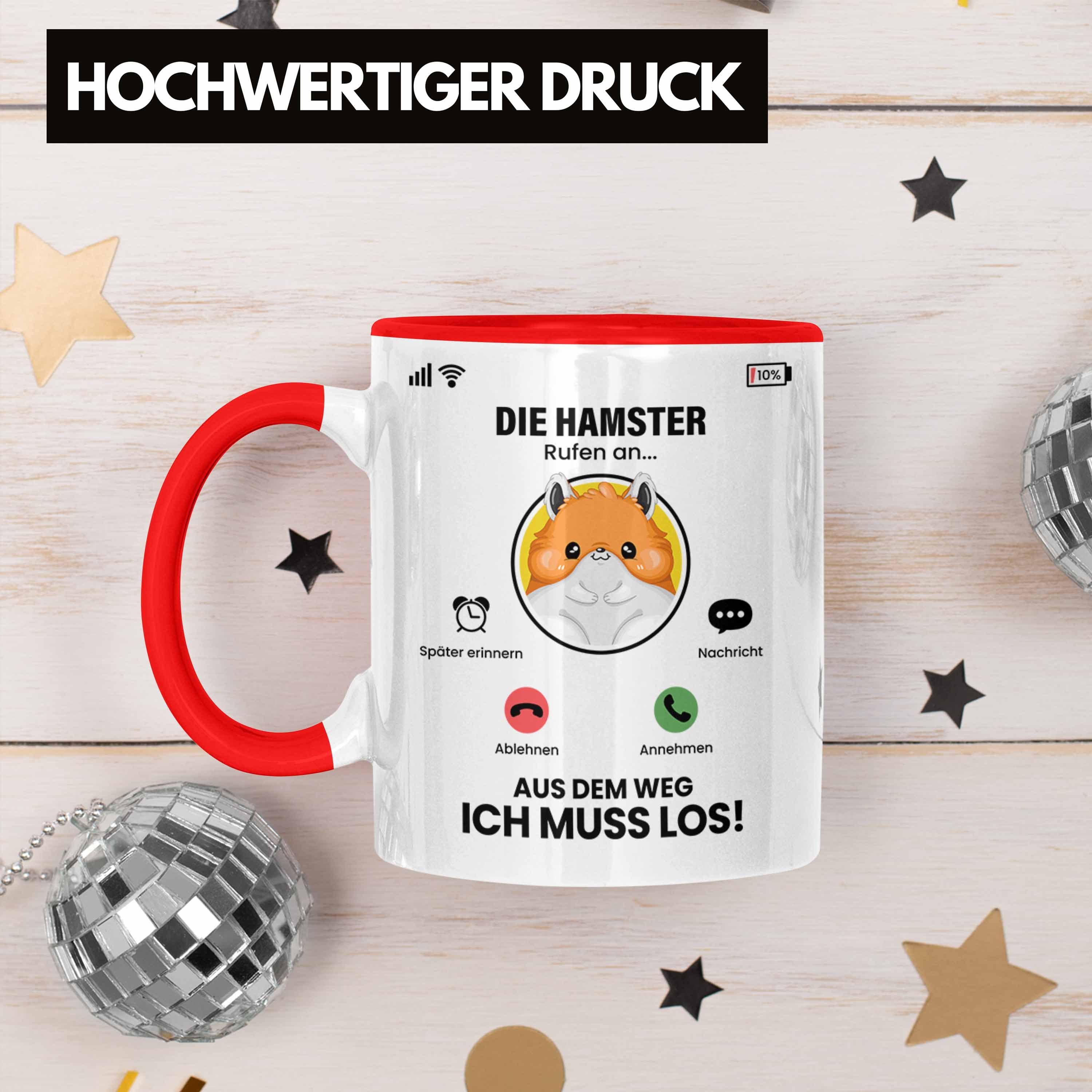 Tasse Tasse für Besitzer Gesch Hamster Rufen Die An Rot Trendation Hamster Geschenk Züchter