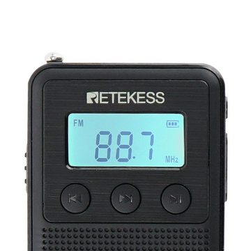 Retekess TR103 Tragbares Klein Radio, FM MW SW Radio, Stereo UKW-Radio (Pocket FM / MW / SW, MP3-Player, UKW / MW / SW 3-Band-Radio, 9 / 10KHz MW Stufen einstellbar, Lautstärkeregler mit 16 Stufen, Karte TF, maximale Unterstützung 32G)