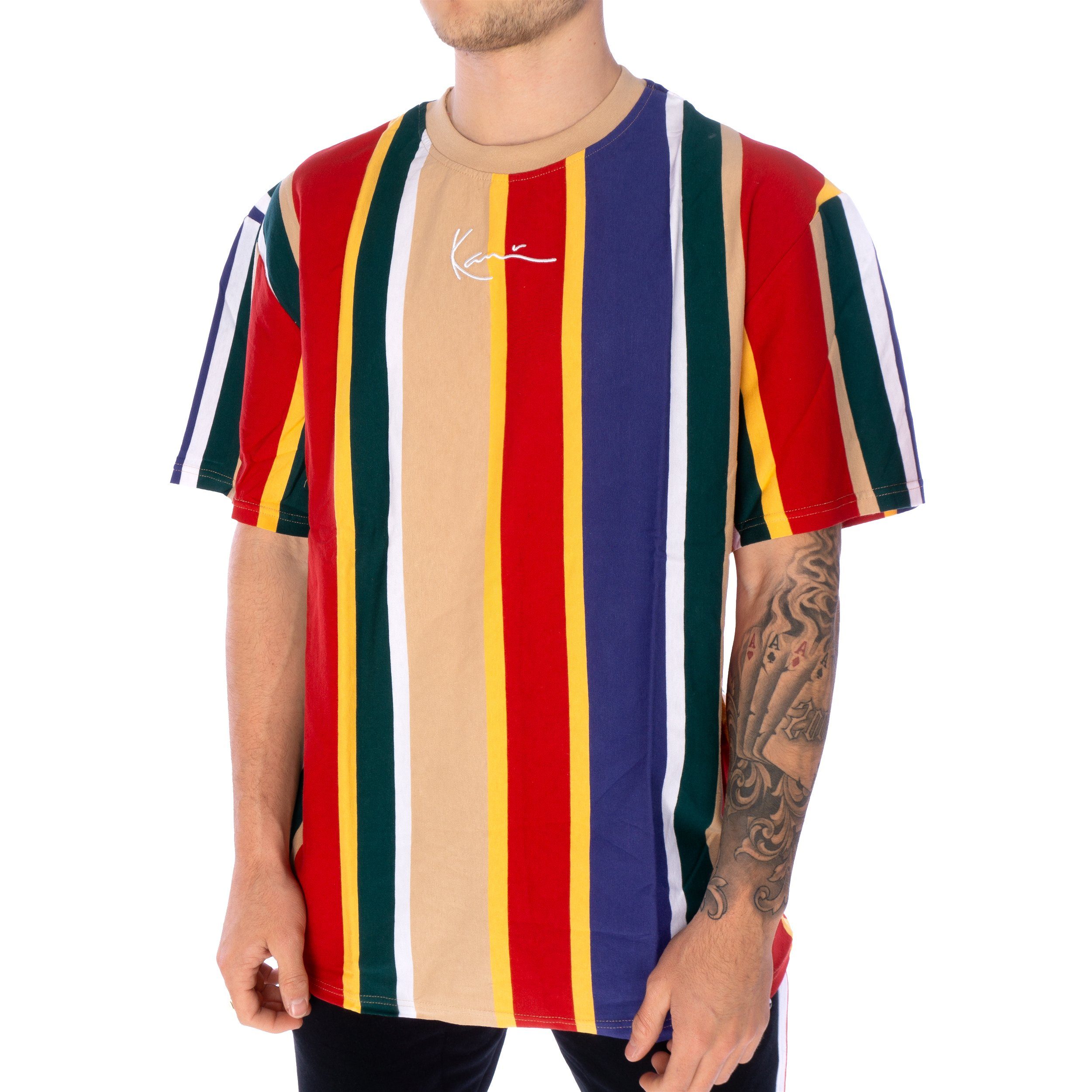 Karl Kani T-Shirt »Karl Kani Small Signature Stripe T-Shirt Herren Shirt  multicolor« (1-tlg)