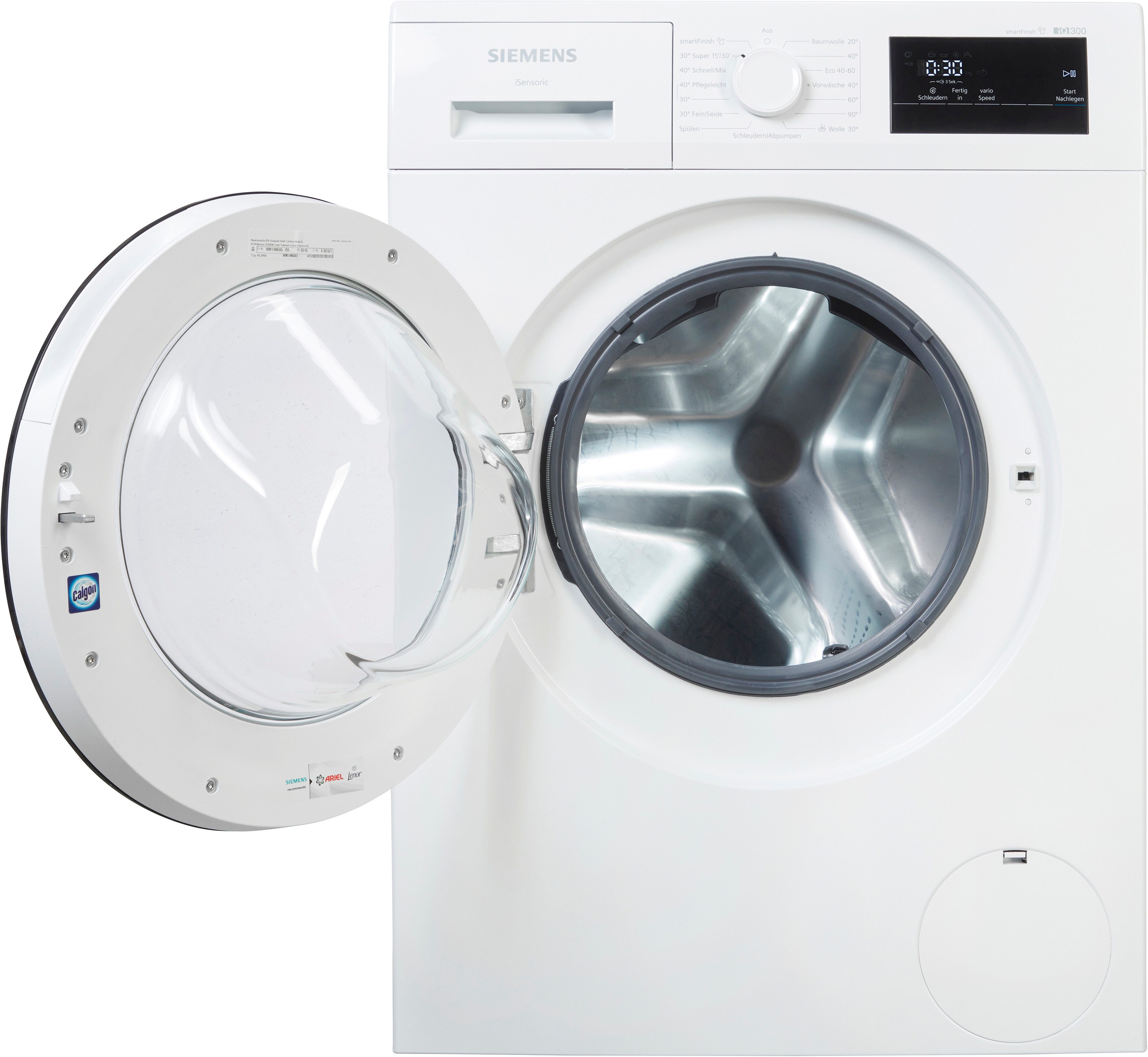 SIEMENS Waschmaschine iQ300 WM14N0A5, 8 kg, 1400 U/min – Bild 2 von 5