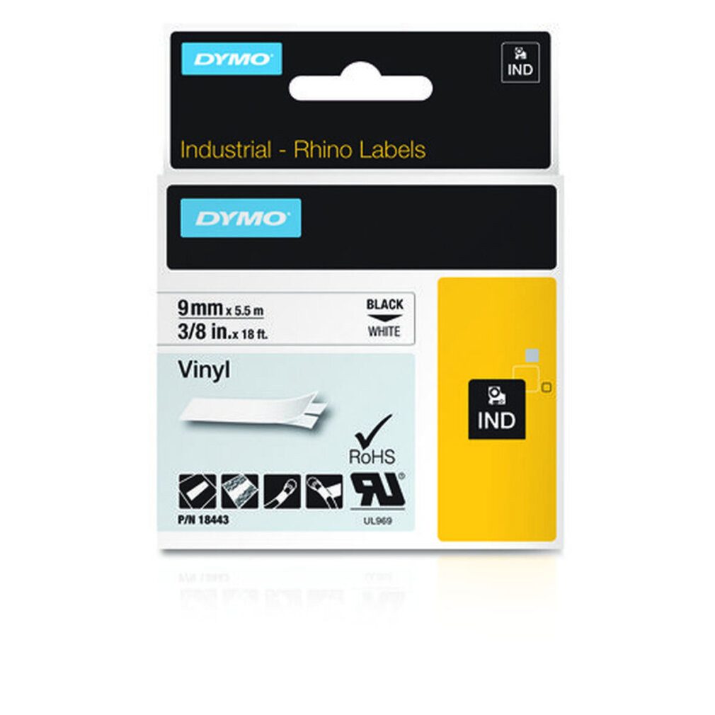 Thumbnail - DYMO Druckerband Schriftband 18443 Black White (S0718580)