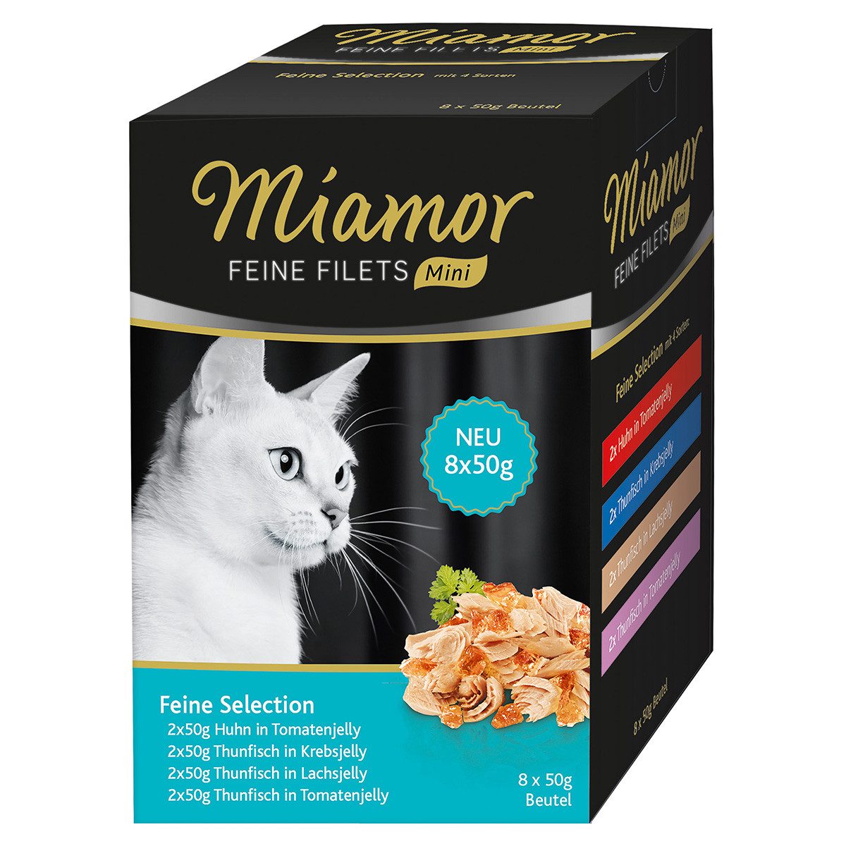 Miamor Feine Filets Mini Multibox Feine Selection 8 x 50 g - 4 Stück, für: Katze