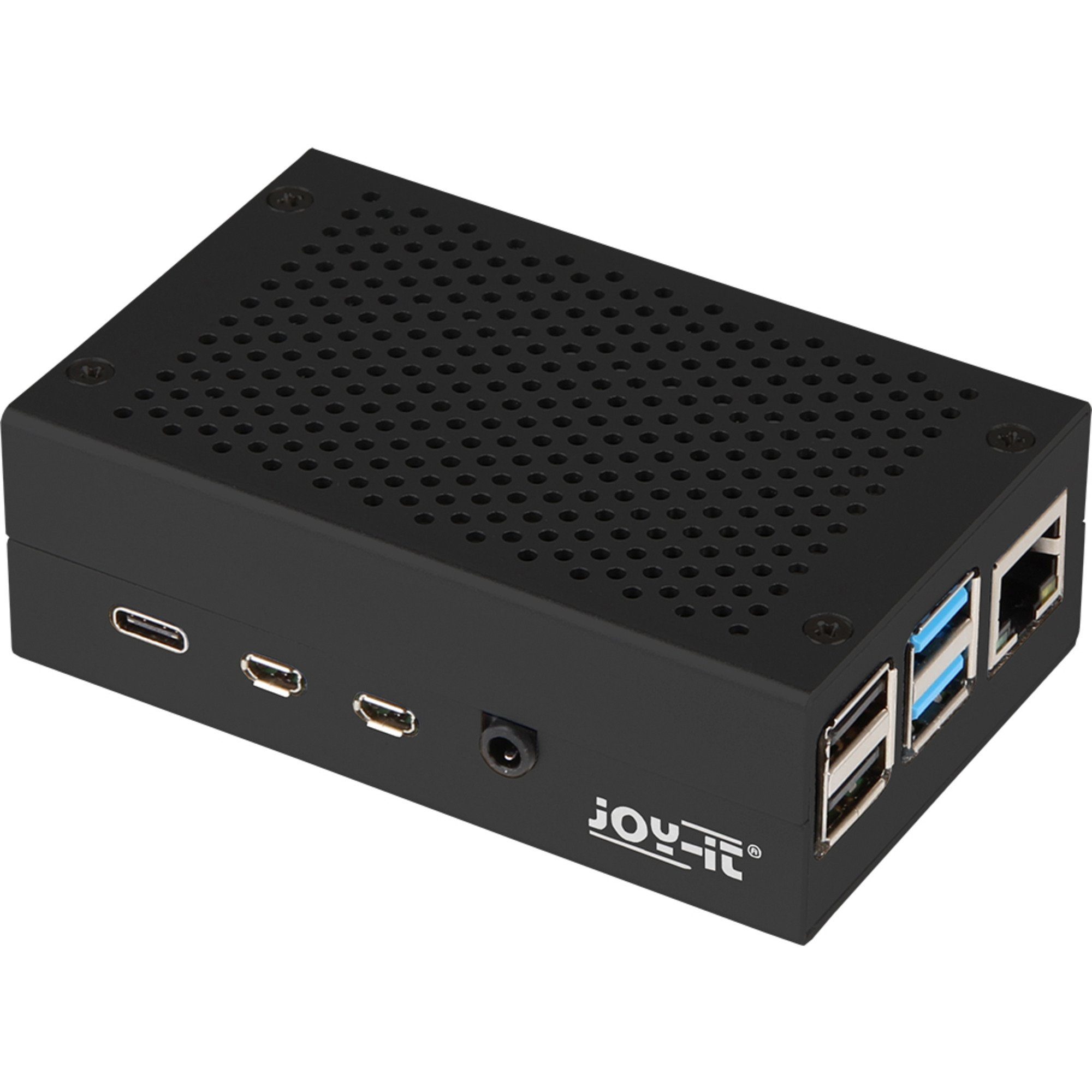 PC-Gehäuse Joy-IT Aluminiumgehäuse für Raspberry Pi 4 B