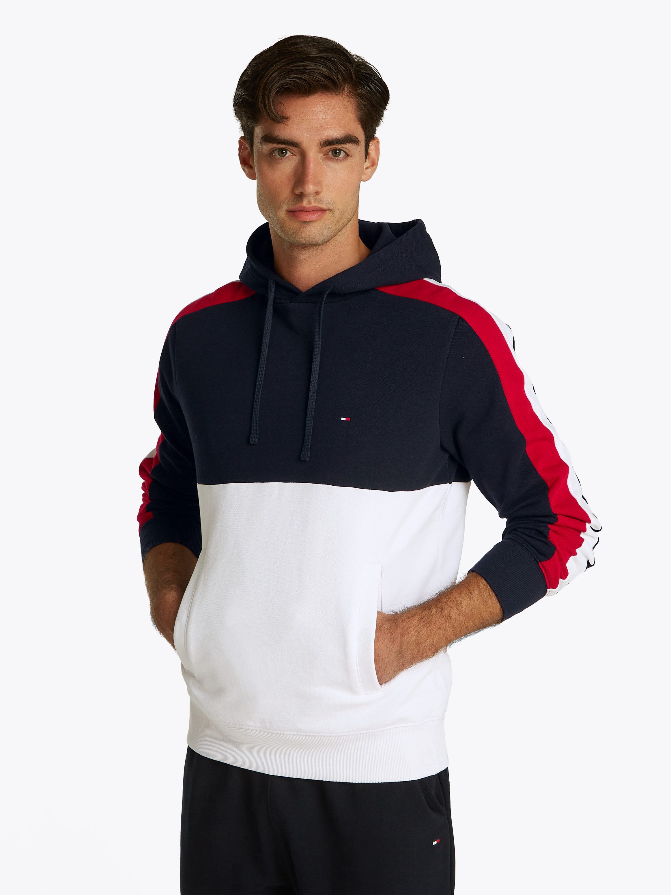 Hoodie GLOBAL STRIPE BLOCK HOODIE