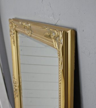 elbmöbel Wandspiegel Spiegel gold 132cm barock Holz, Spiegel: Wandspiegel 132x72x7 cm Gold Barock Stil