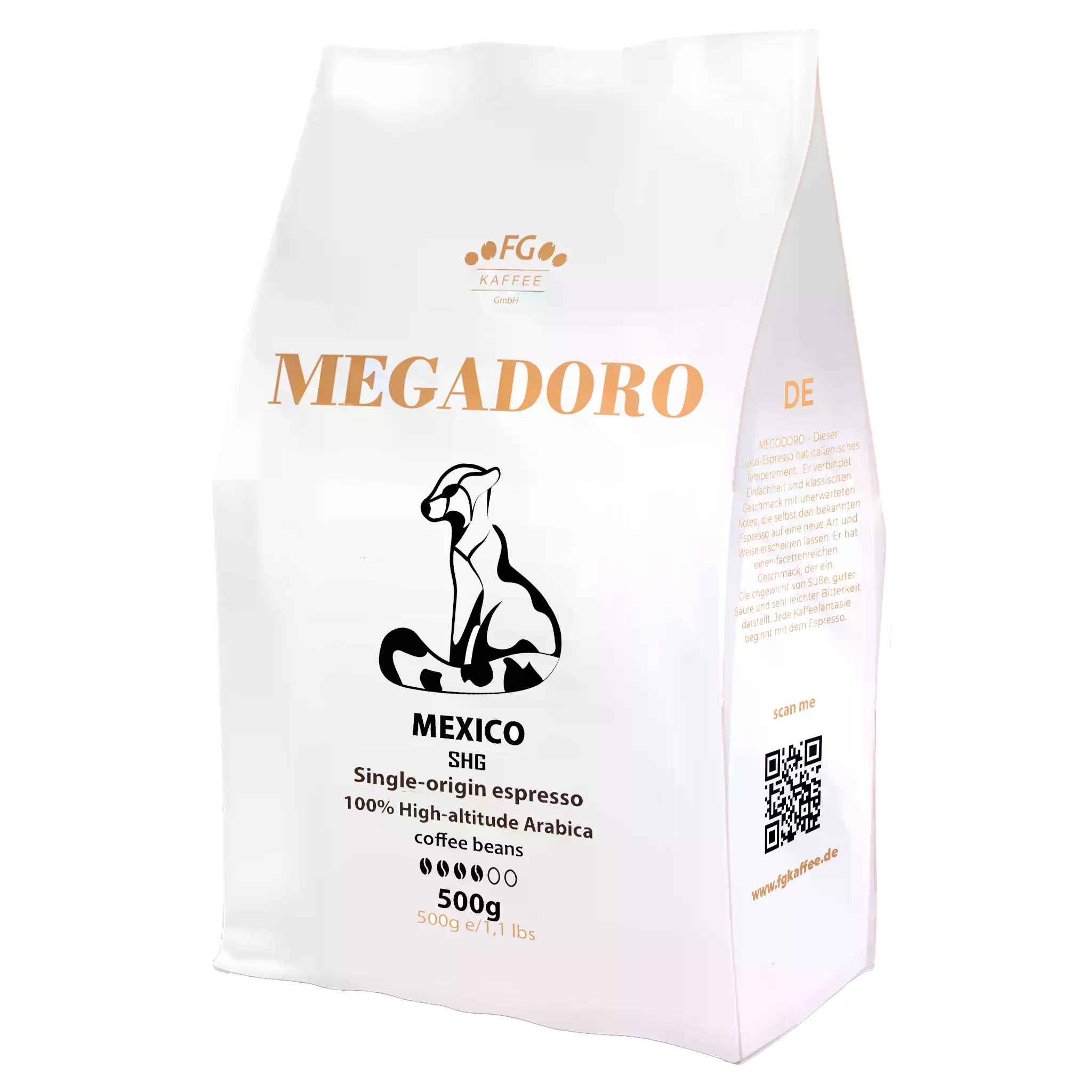 Megadoro Kaffee Megadoro Mexico SHG Espresso Kaffeebohnen 500g