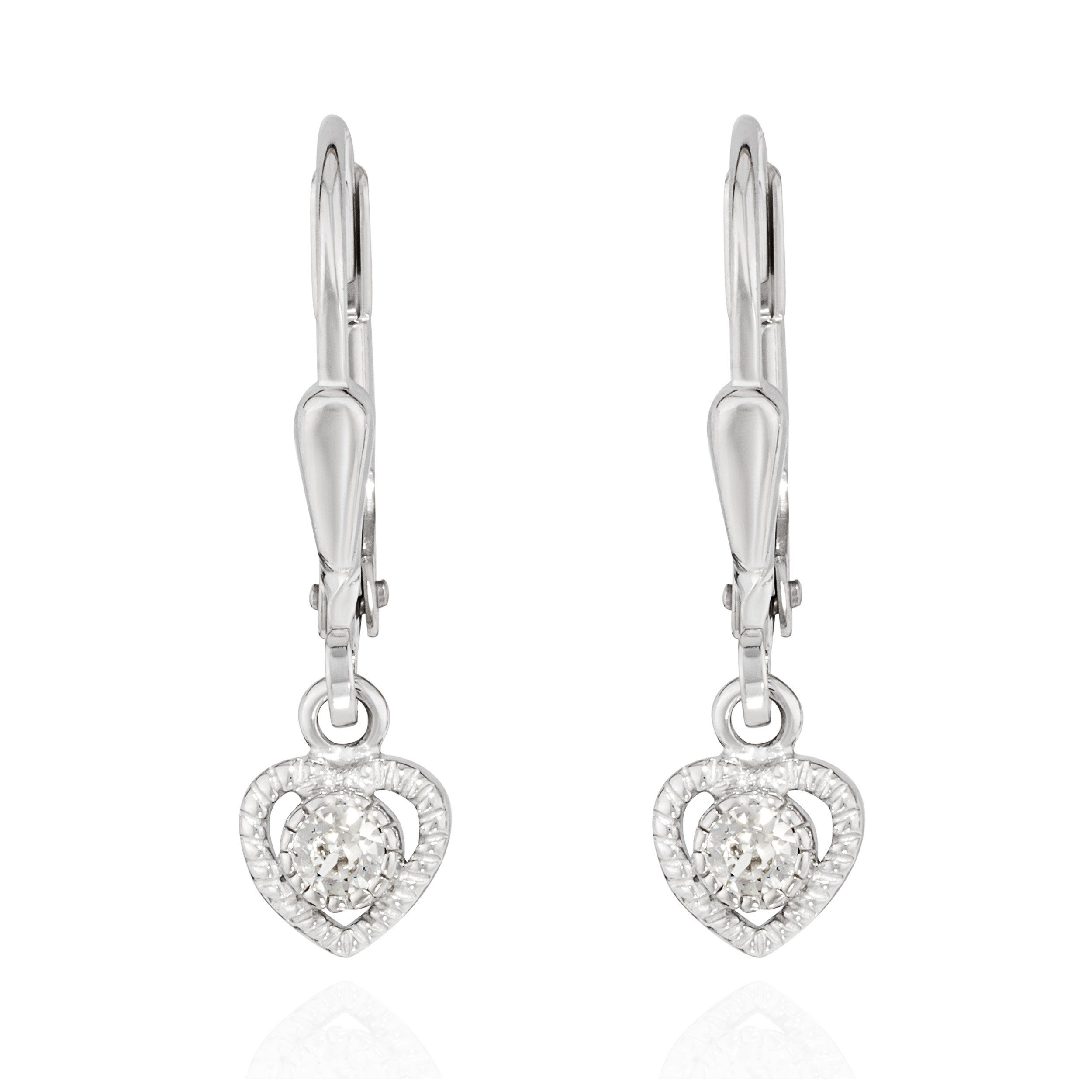 Paar Ohrhänger Paar Brisur Blumen Ohrhänger 925 Silber 5x5mm Damen Ohrringe Zirkonia