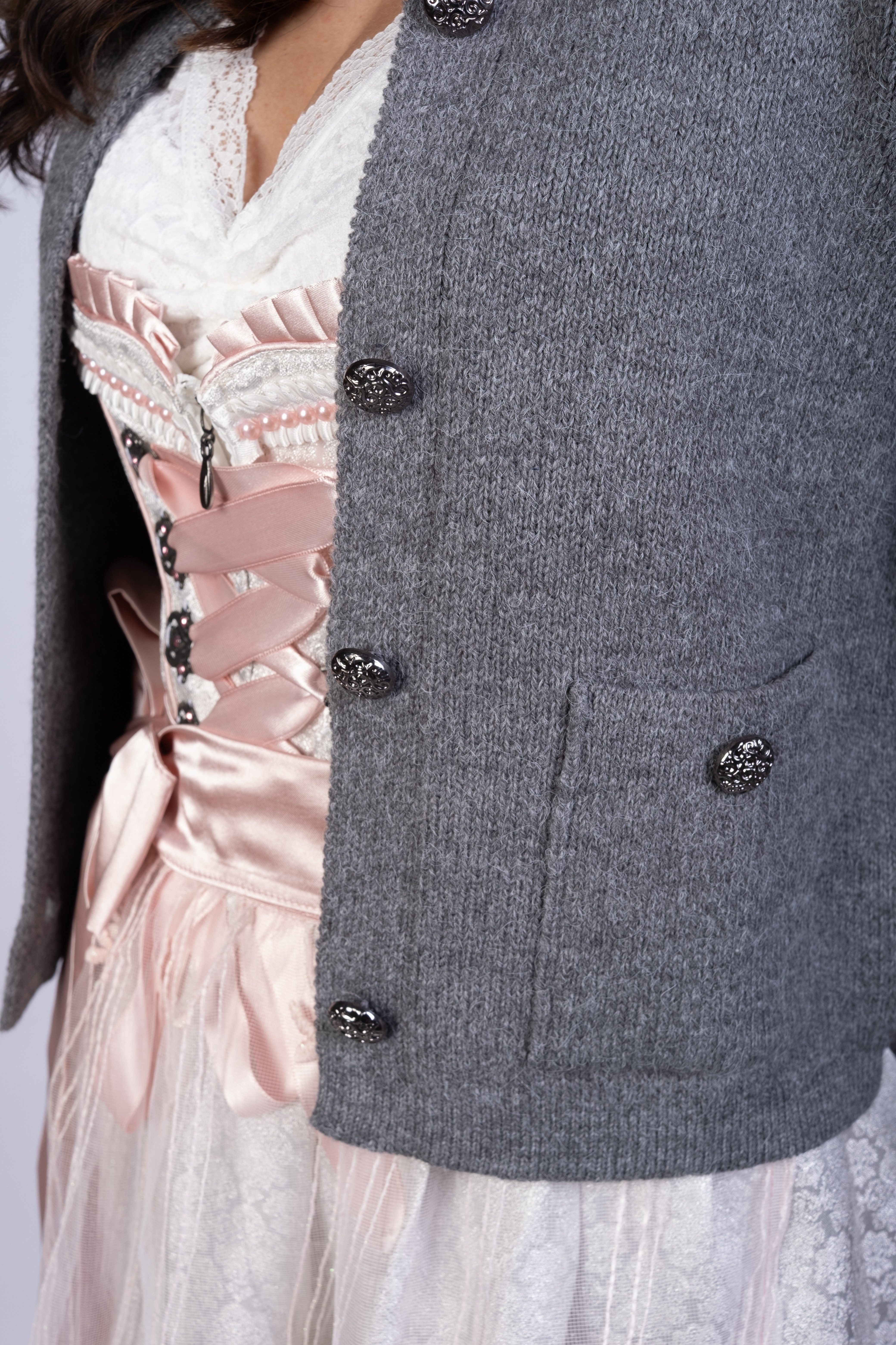 Trachtl Trachtenjacke Jacke - Trachtl Rosi Anthrazit 38