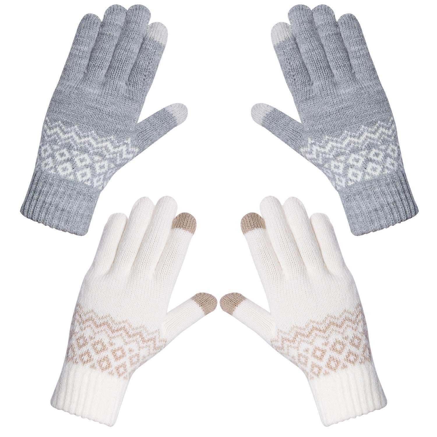 FOUORTUNATE-BEE Baumwollhandschuhe Damen Winterhandschuhe, gefüttert, Touch günstig online kaufen