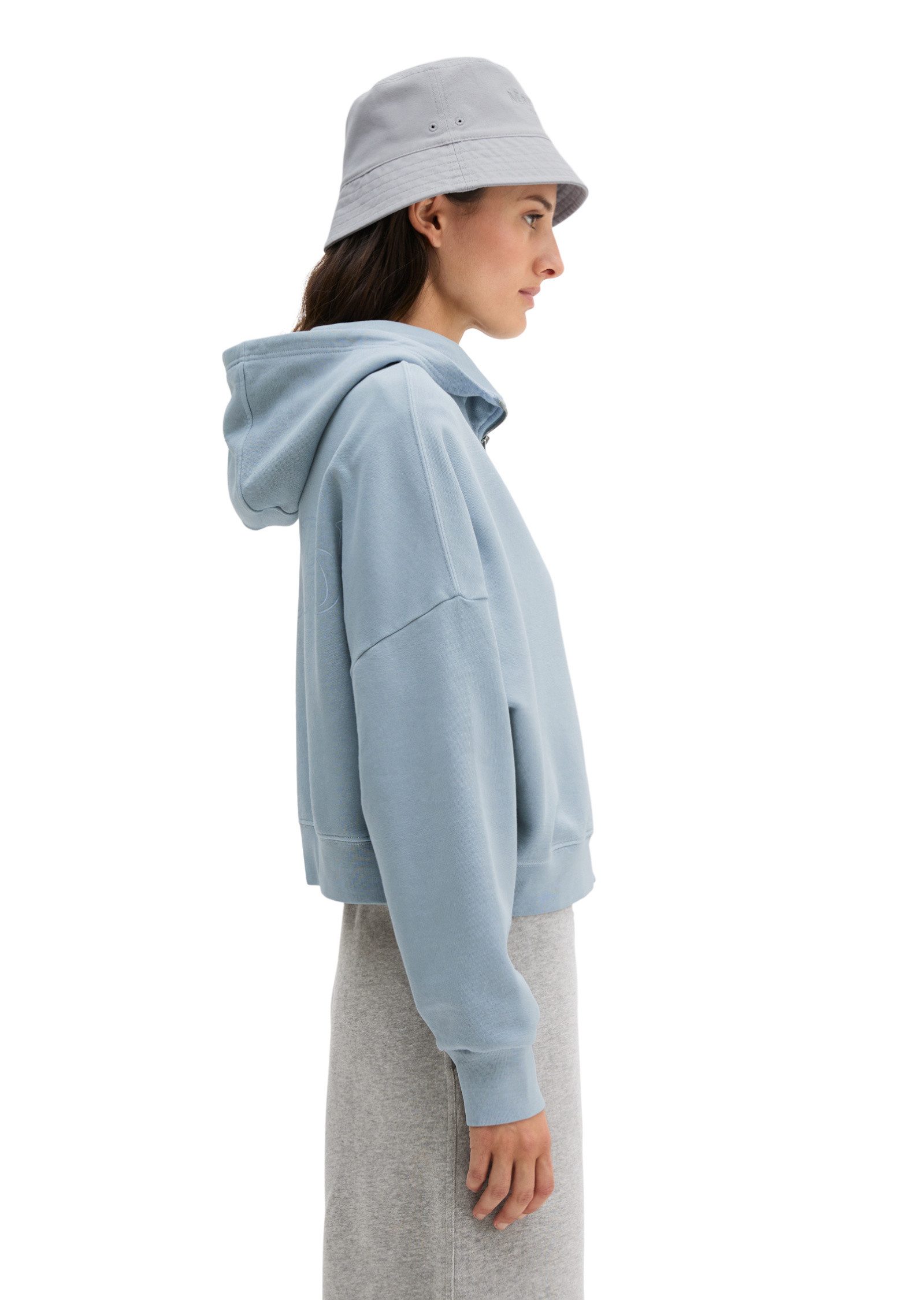 Marc O'Polo Sweatjacke mit recycelter Baumwolle