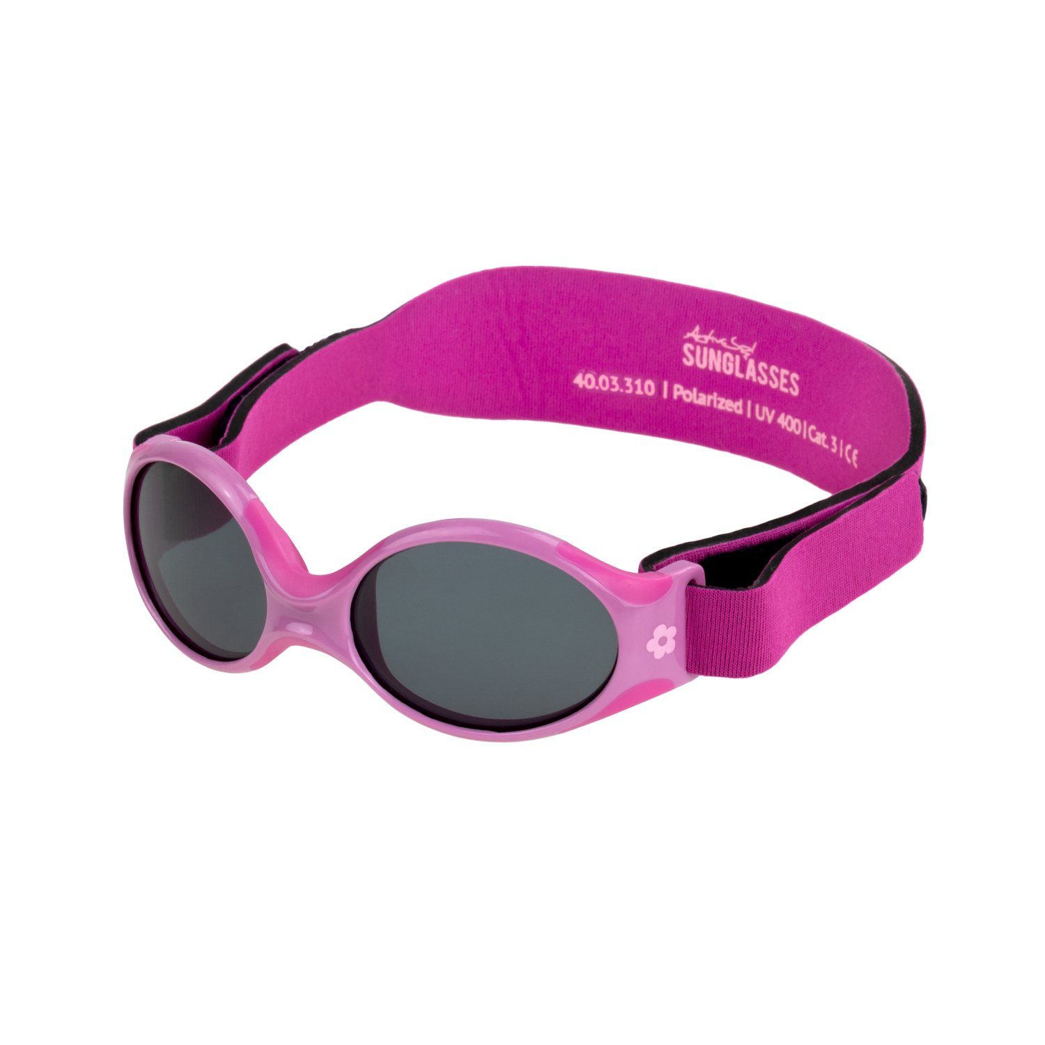 & ActiveSol - Sonnenbrillen Sonnenbrille verstellbar Baby 0-2 Lotuseffekt, supersoft, Mädchen, Polarisierte Gläser mit SUNGLASSES Blume premium pink EXPLORER, Jahre Jungen