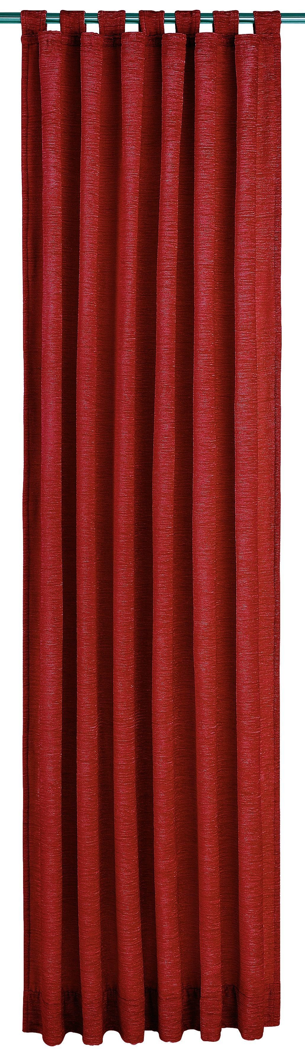 Chenille Tromsö, Schlaufen blickdicht, Wirth, rot (1 St), Vorhang