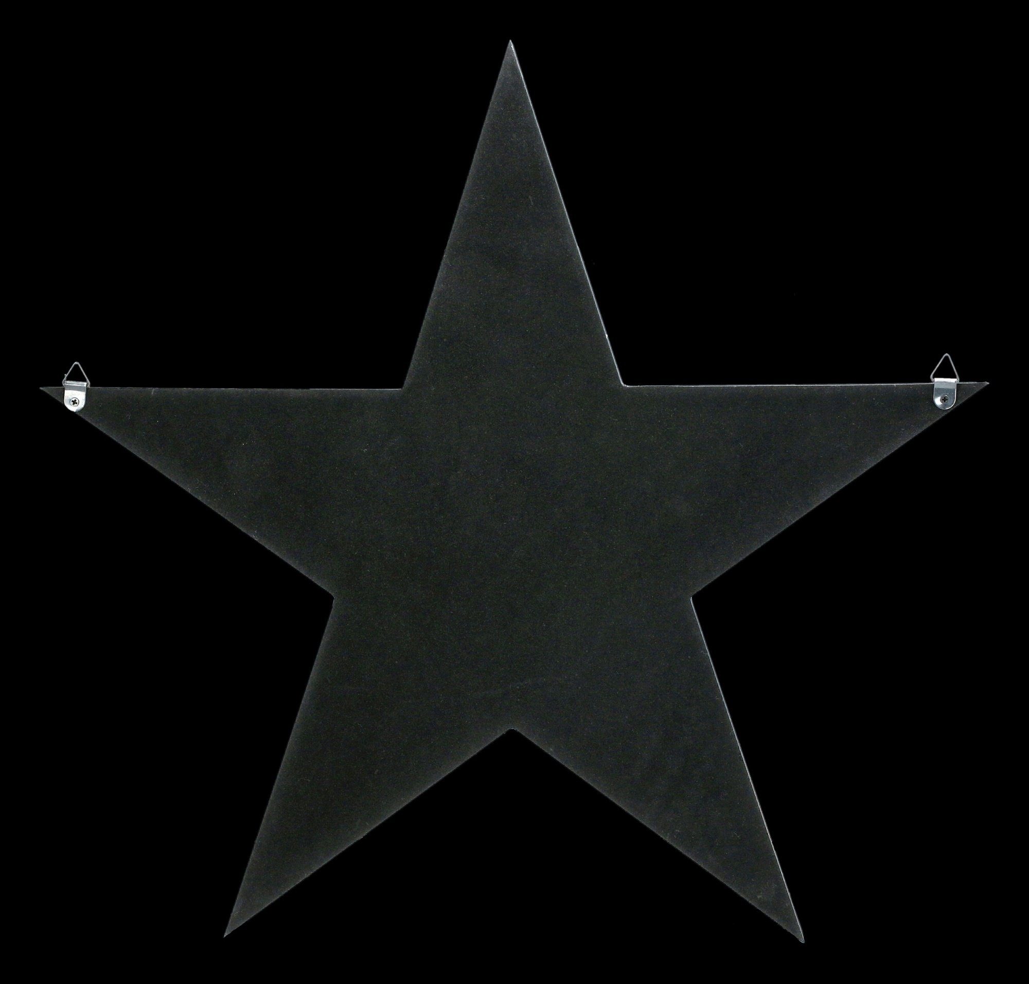 Figuren Shop GmbH Wandspiegel Spiegel - Pentagramm mit Rahmen - Gothic Dekoration Wandspiegel