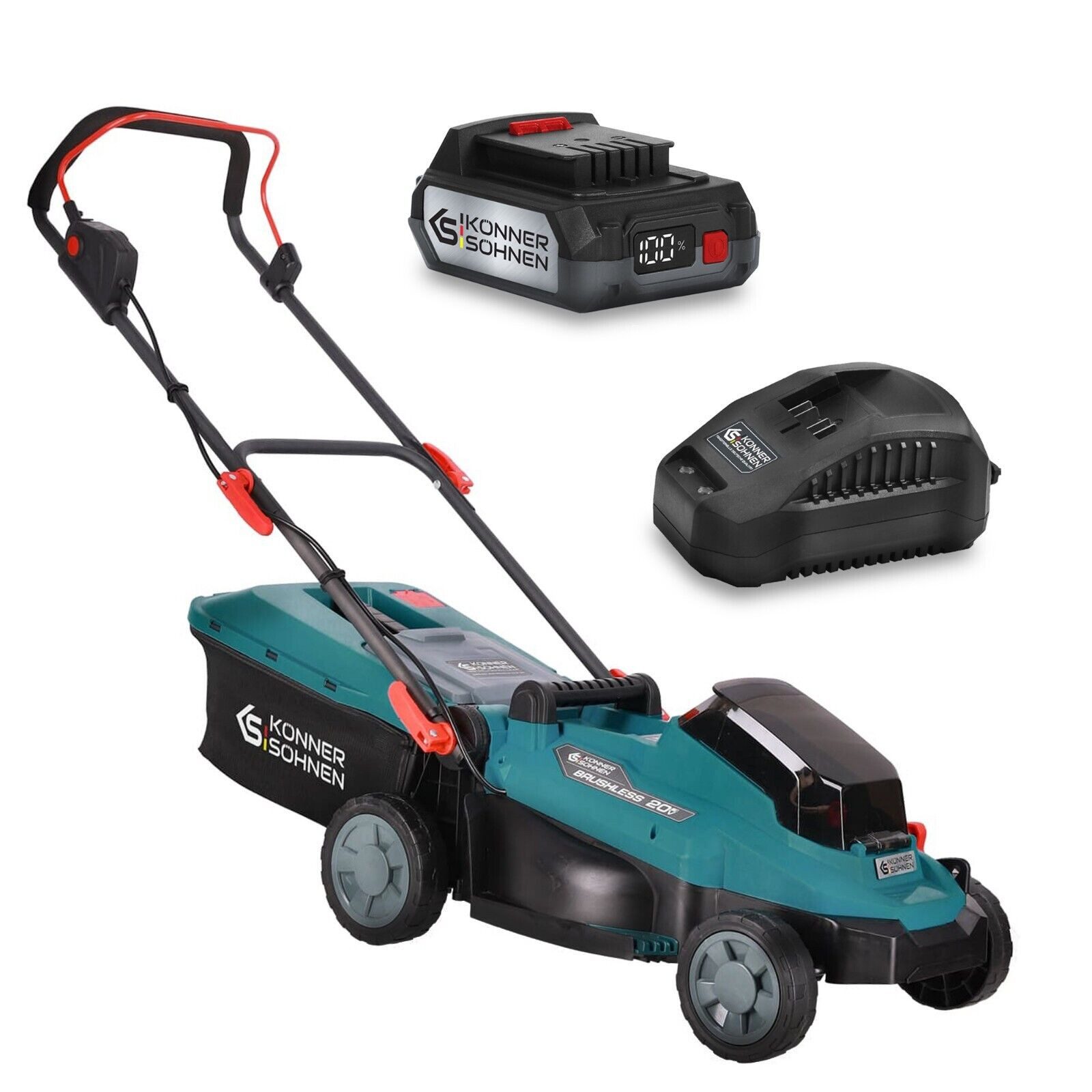Könner & Söhnen Akku-Rasentrimmer KS 33LM-20V + KS C24A + KS 20V2-1, (1 St)