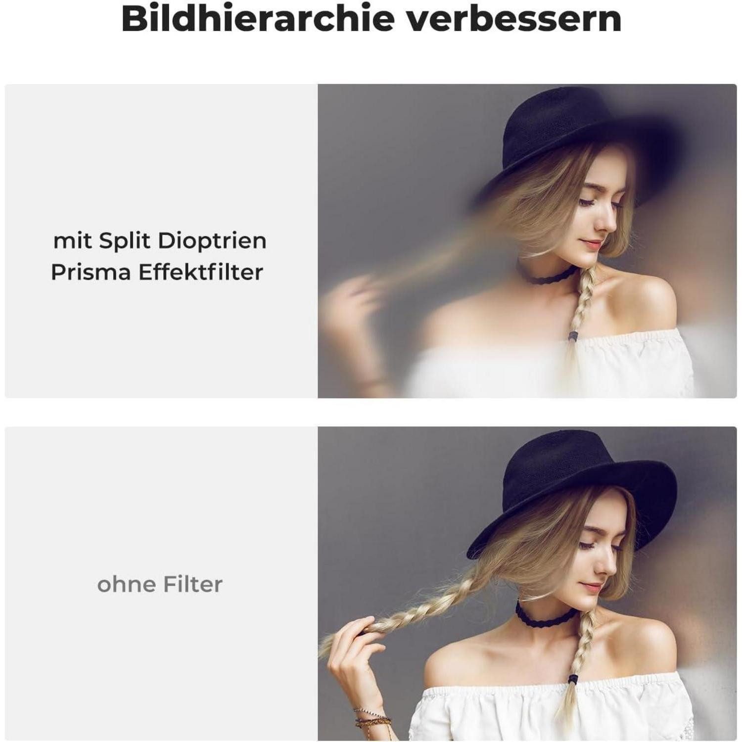LuxusKollektion Nano-B Serie 67mm Split Dioptrien Prisma Spezialeffektfilter Effektfilter
