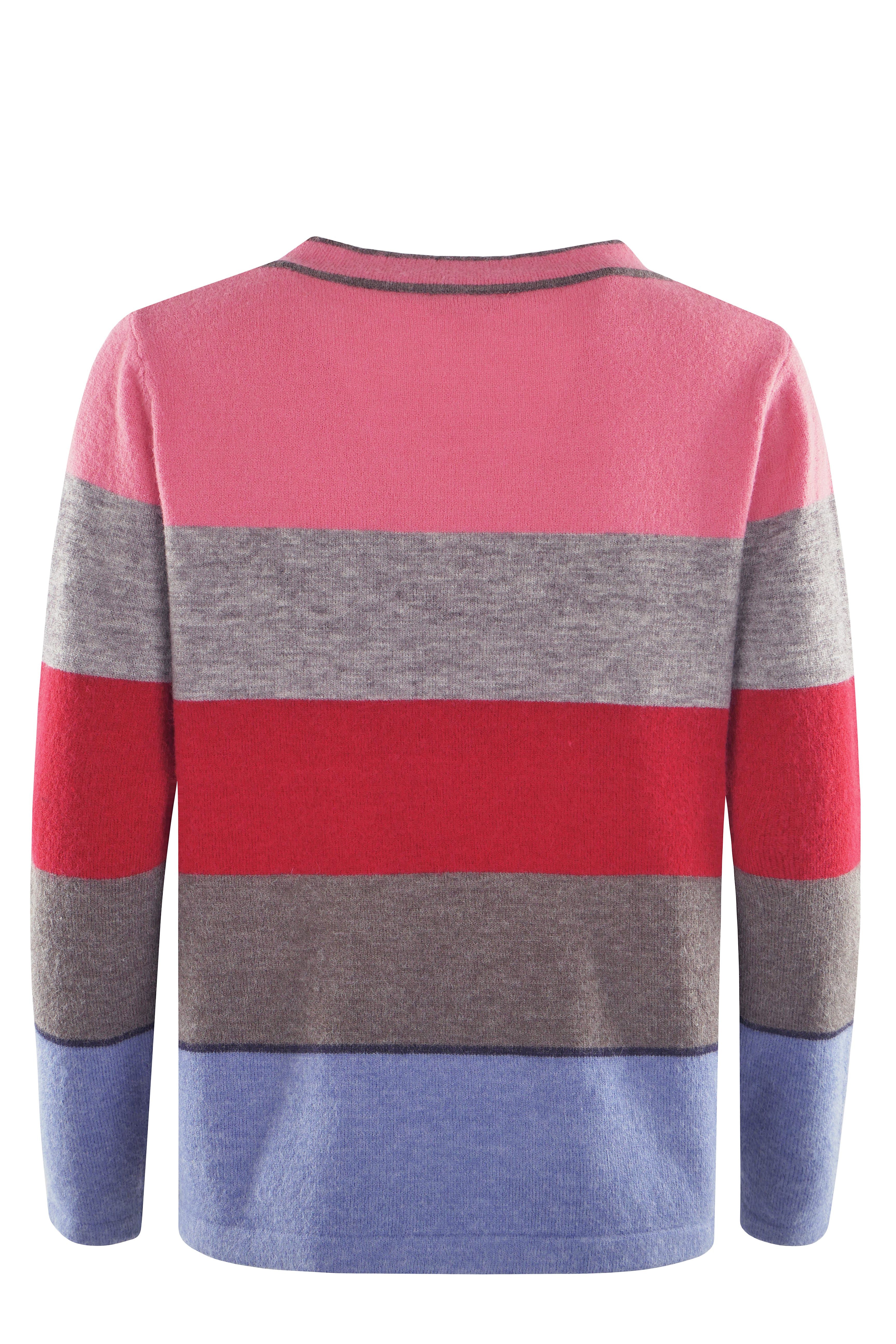 Hajo Rundhalspullover Damen Pullover Blockstreifen 1/1 günstig online kaufen