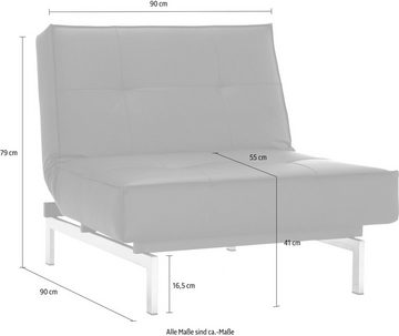 INNOVATION LIVING ™ Sessel Splitback, mit chromglänzenden Beinen, in skandinavischen Design