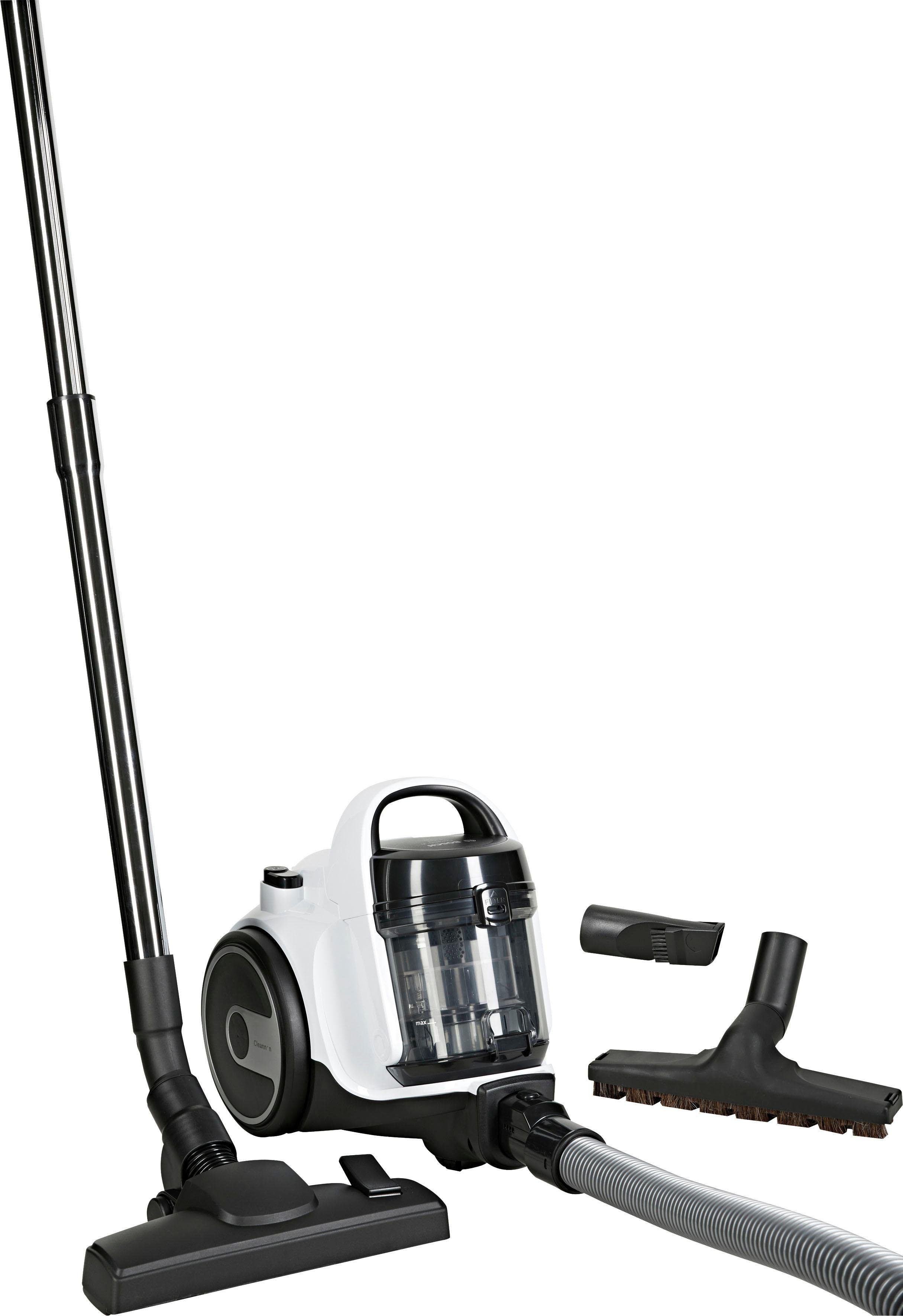 BOSCH Bodenstaubsauger Serie 2 BGS05AAA1, Hygiene-Filter, kompakt, platzsparend, leicht, 700 W, beutellos, für Parkett/Teppich/Fliesen, hohe Saugkraft, langes Kabel, weiß