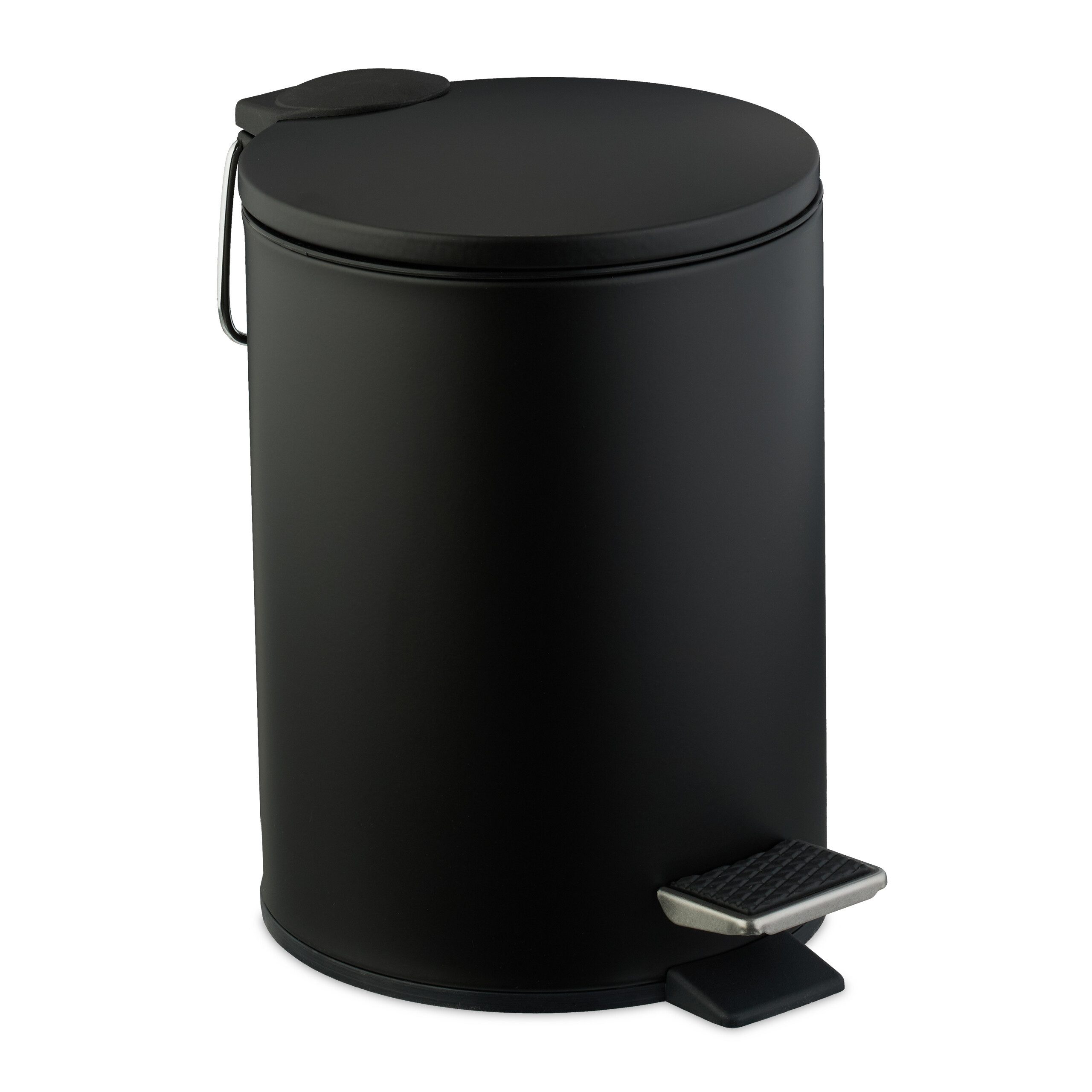 relaxdays Kosmetikeimer Runder Kosmetikeimer 3 Liter, schwarz