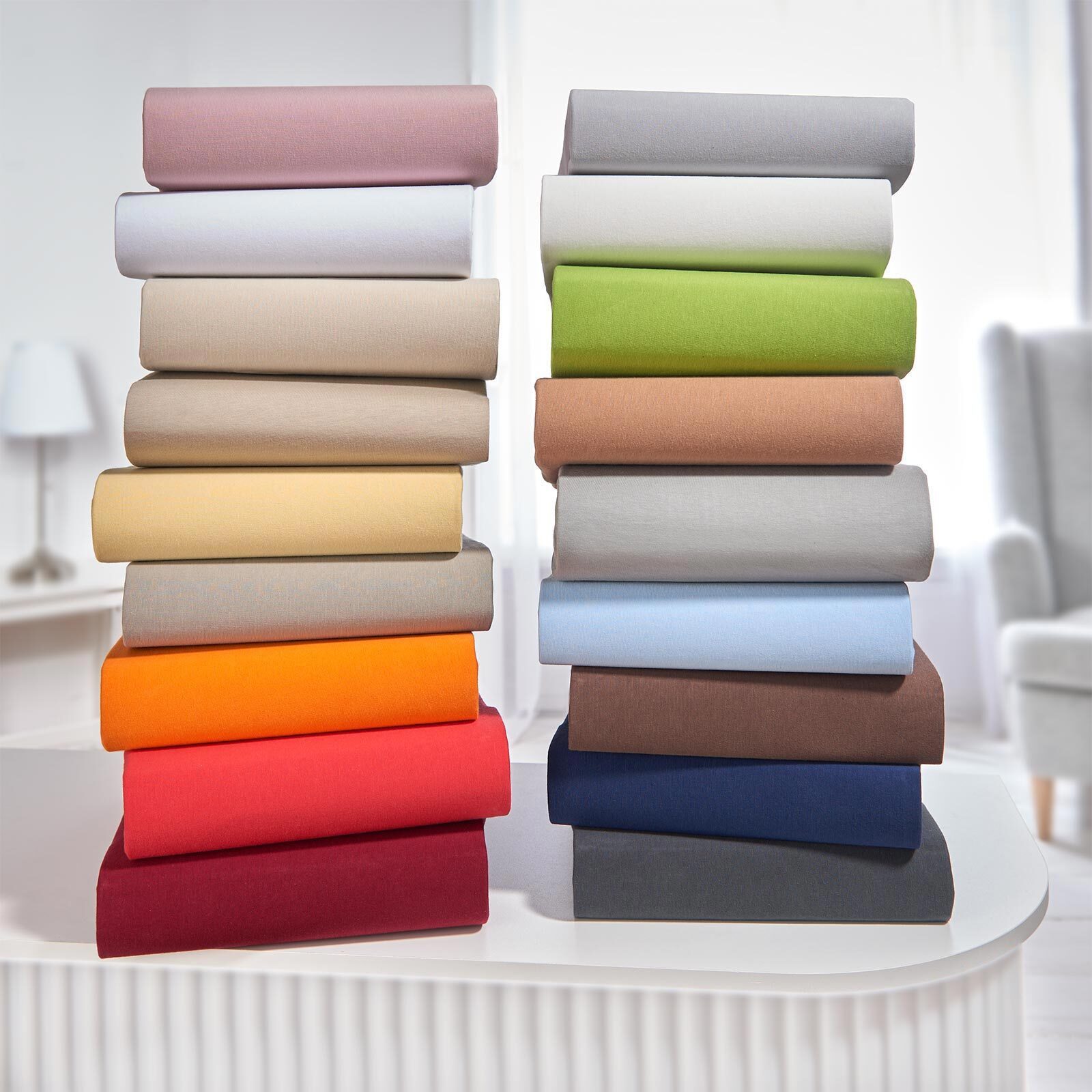 BETTWARENSHOP Spannbettlaken Boxspring, Jersey, Gummizug: Rundumgummi, (1 Stück), elastisch für extra hohe Matratzen